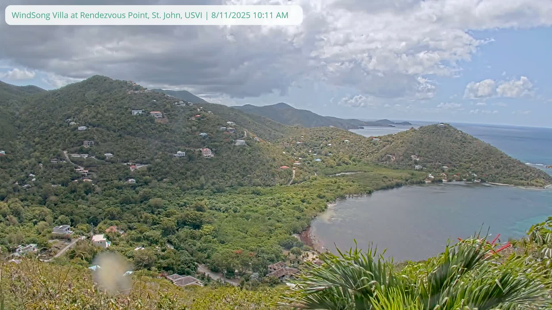 St. John, Fish Bay from Rendezvous and Ditleff Live Cam - Cruz Bay, St. John, United States Virgin Islands, USA