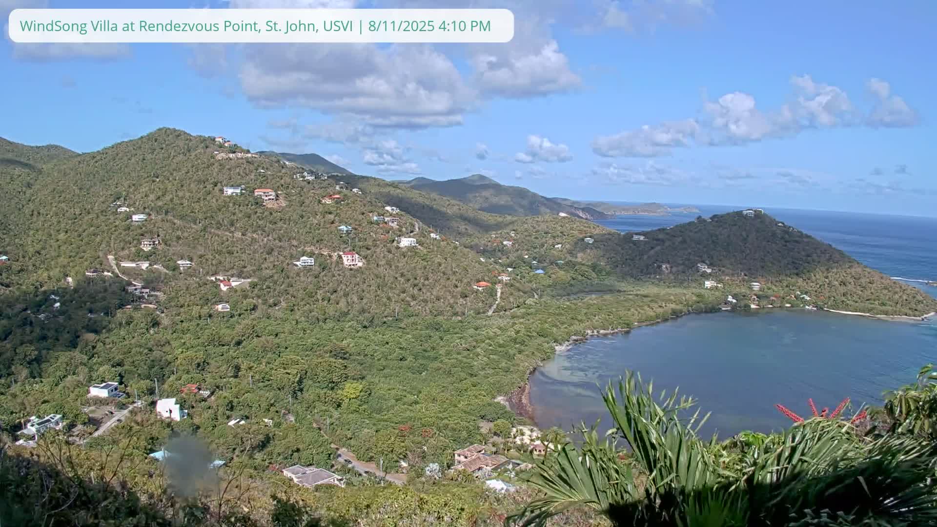St. John, Fish Bay from Rendezvous and Ditleff Live Cam - Cruz Bay, St. John, United States Virgin Islands, USA