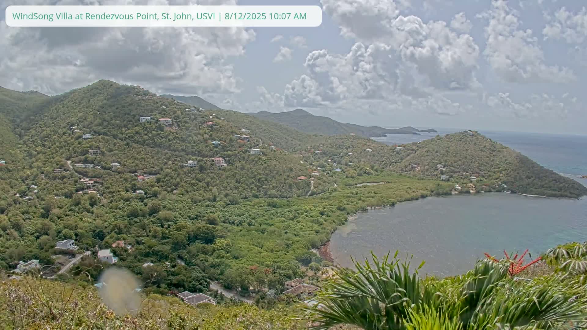 St. John, Fish Bay from Rendezvous and Ditleff Live Cam - Cruz Bay, St. John, United States Virgin Islands, USA