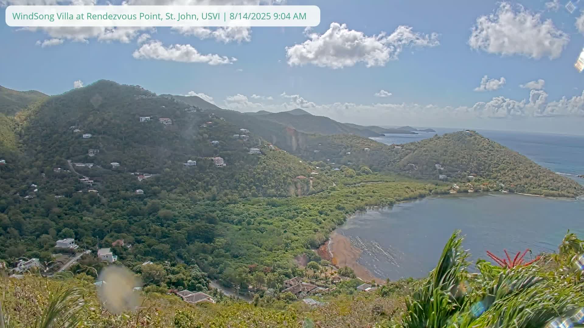 St. John, Fish Bay from Rendezvous and Ditleff Live Cam - Cruz Bay, St. John, United States Virgin Islands, USA