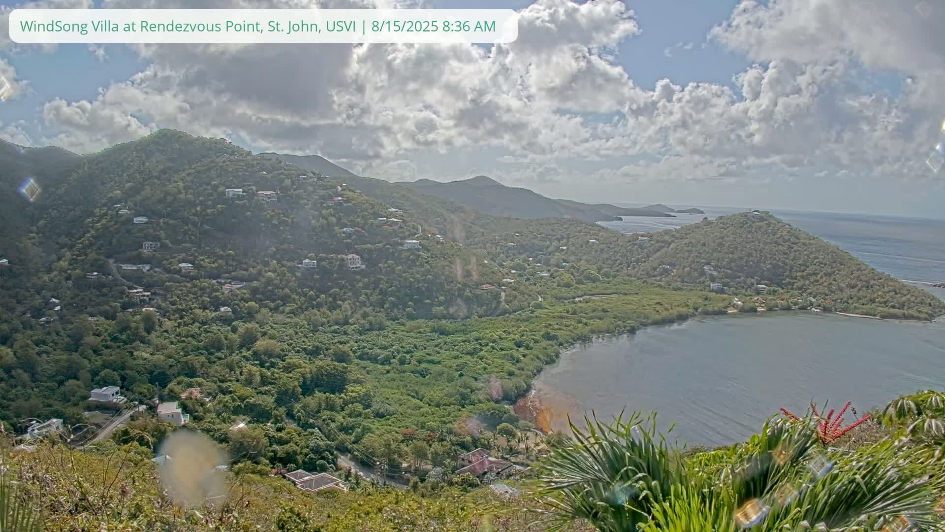 St. John, Fish Bay from Rendezvous and Ditleff Live Cam - Cruz Bay, St. John, United States Virgin Islands, USA