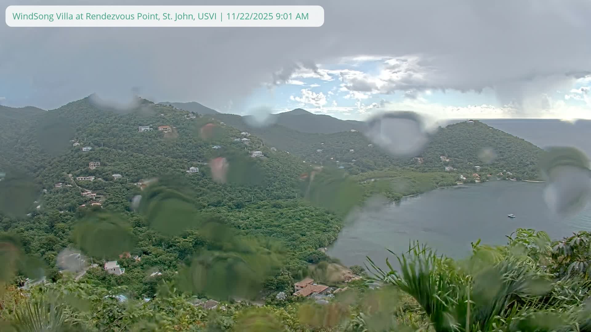 St. John, Fish Bay from Rendezvous and Ditleff Live Cam - Cruz Bay, St. John, United States Virgin Islands, USA