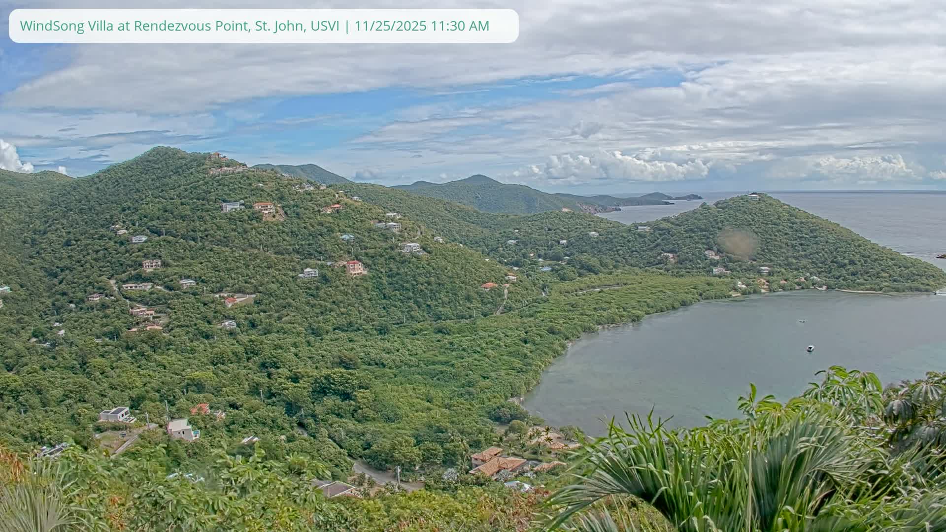 St. John, Fish Bay from Rendezvous and Ditleff Live Cam - Cruz Bay, St. John, United States Virgin Islands, USA