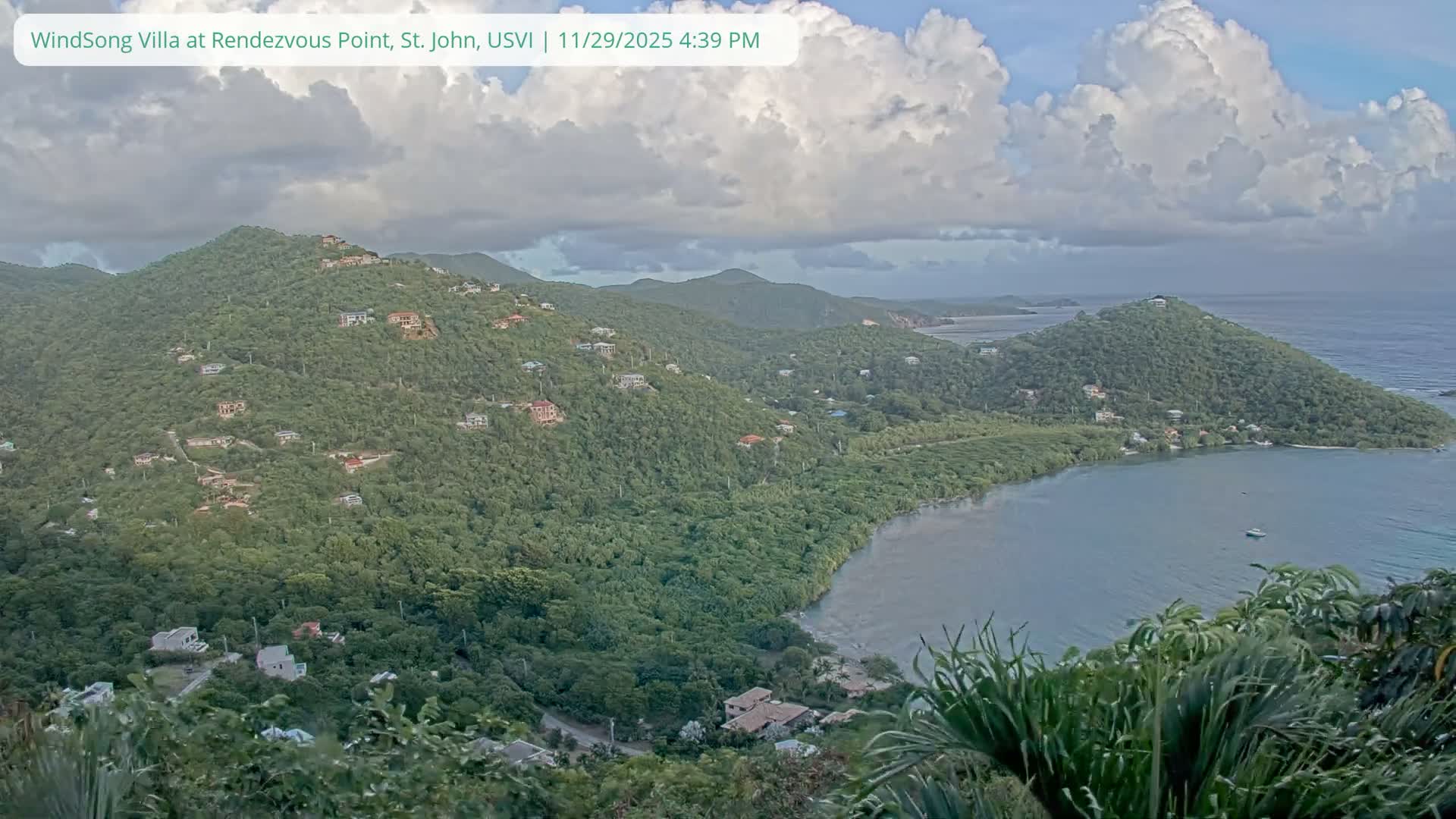 St. John, Fish Bay from Rendezvous and Ditleff Live Cam - Cruz Bay, St. John, United States Virgin Islands, USA