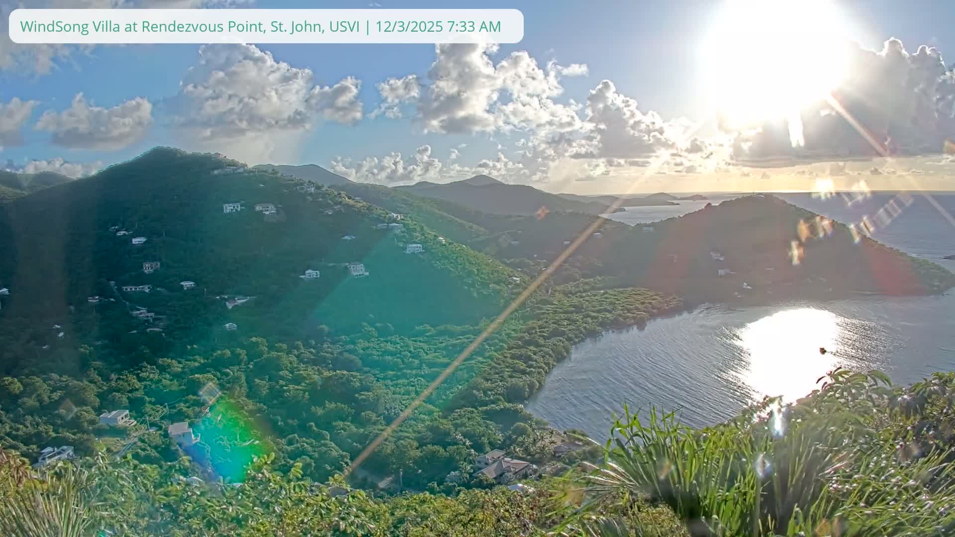St. John, Fish Bay from Rendezvous and Ditleff Live Cam - Cruz Bay, St. John, United States Virgin Islands, USA