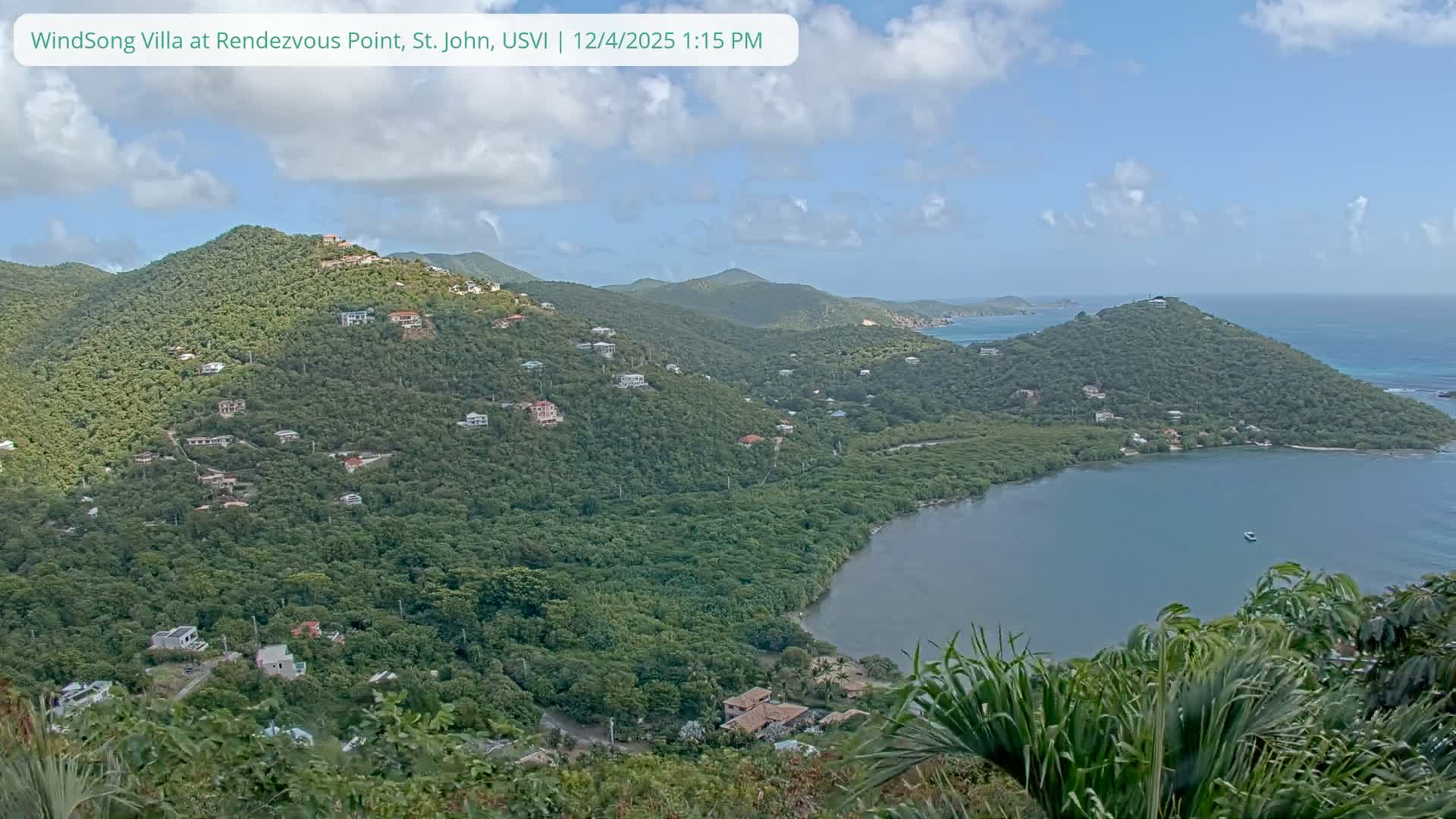 St. John, Fish Bay from Rendezvous and Ditleff Live Cam - Cruz Bay, St. John, United States Virgin Islands, USA