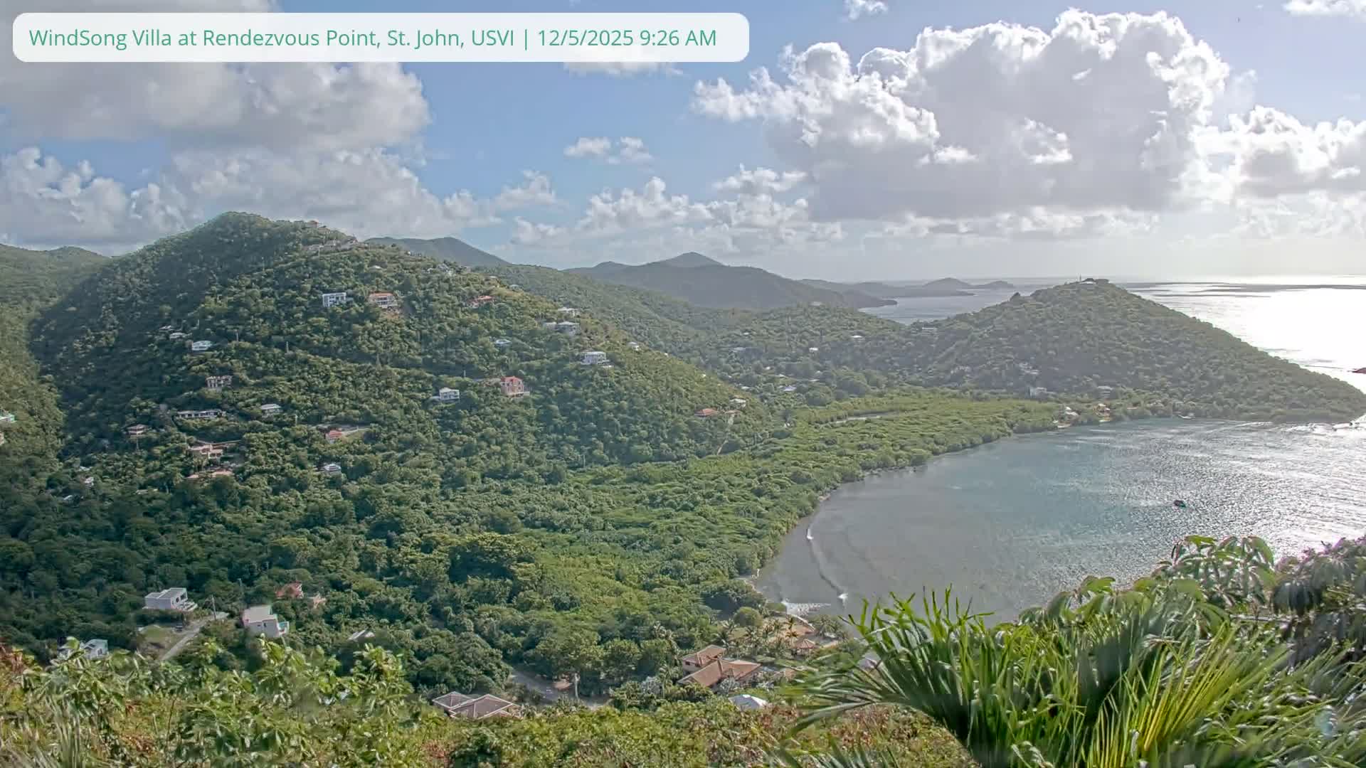St. John, Fish Bay from Rendezvous and Ditleff Live Cam - Cruz Bay, St. John, United States Virgin Islands, USA