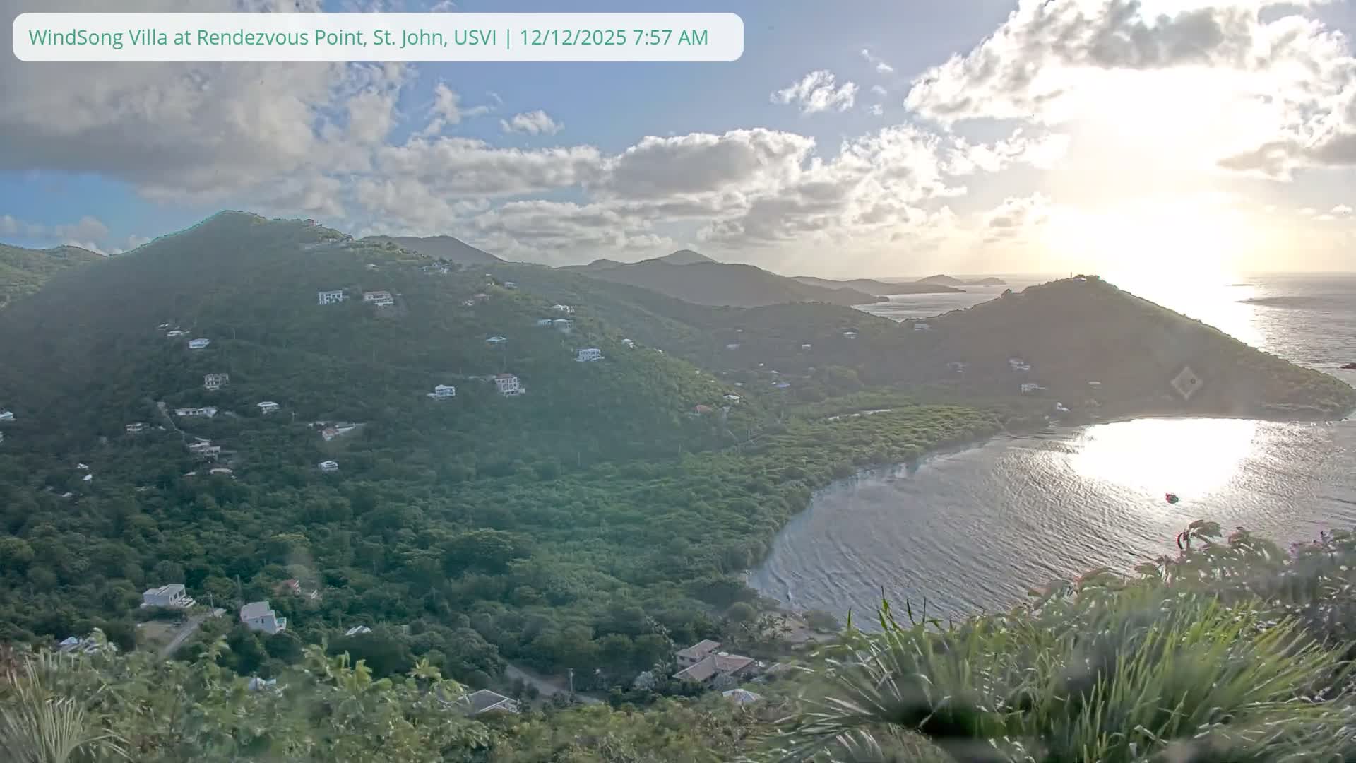 St. John, Fish Bay from Rendezvous and Ditleff Live Cam - Cruz Bay, St. John, United States Virgin Islands, USA