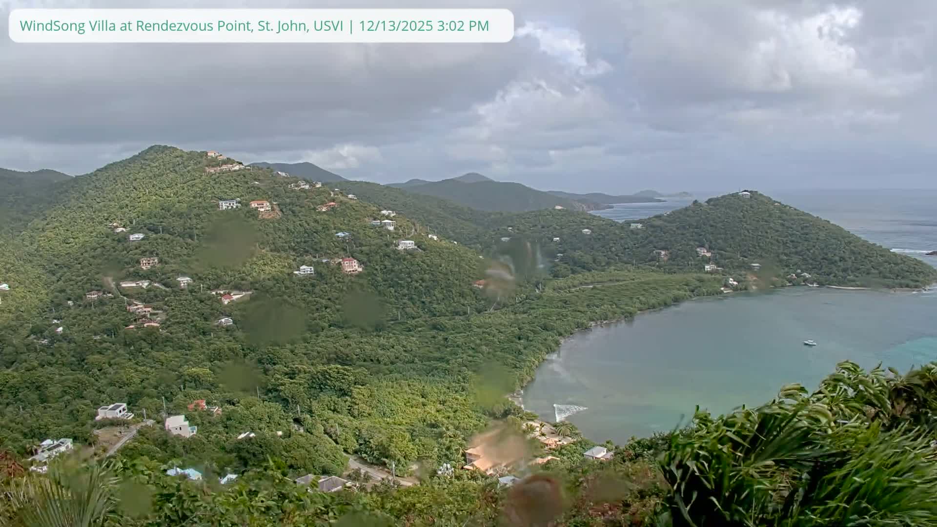 St. John, Fish Bay from Rendezvous and Ditleff Live Cam - Cruz Bay, St. John, United States Virgin Islands, USA