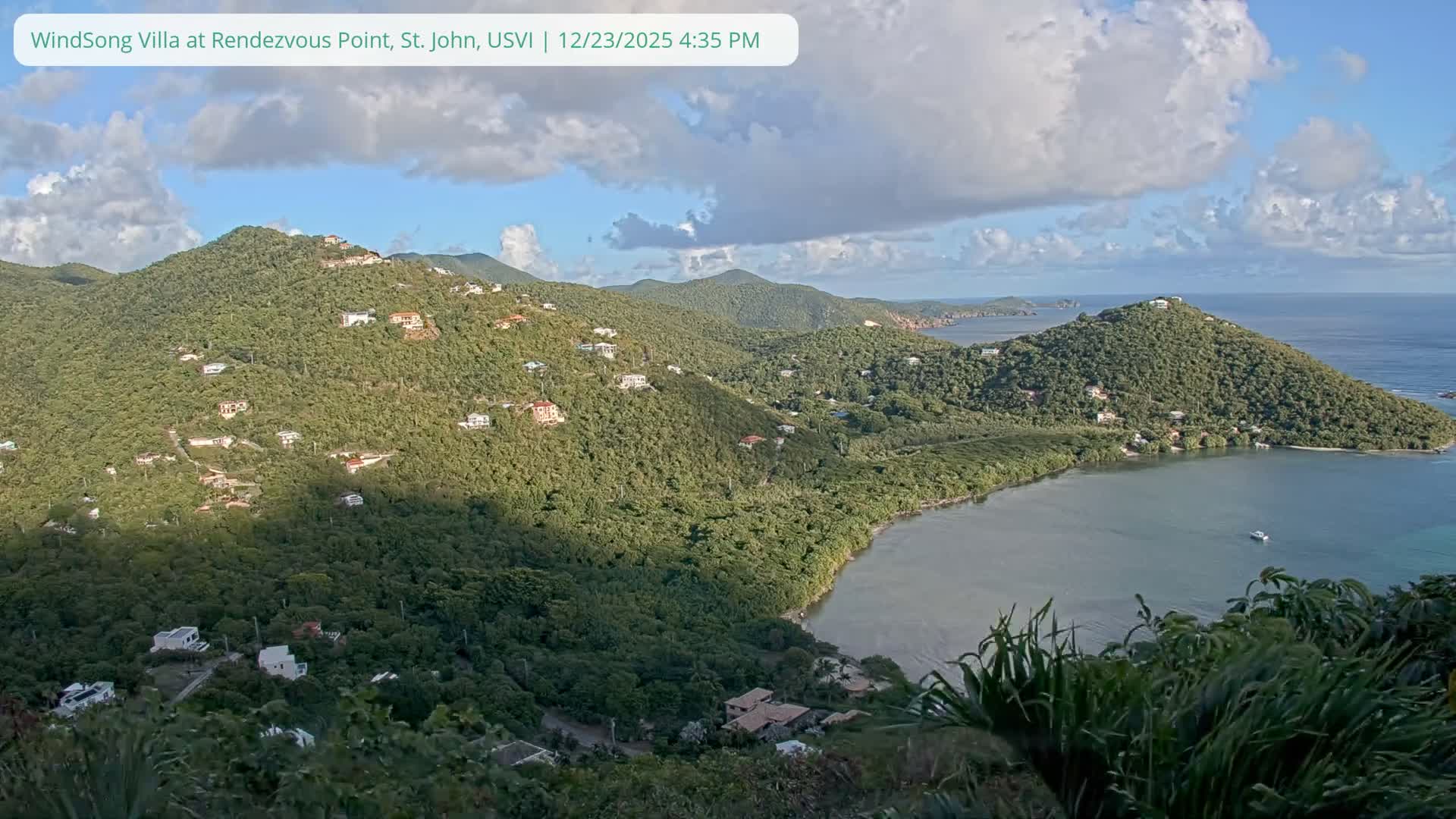 St. John, Fish Bay from Rendezvous and Ditleff Live Cam - Cruz Bay, St. John, United States Virgin Islands, USA
