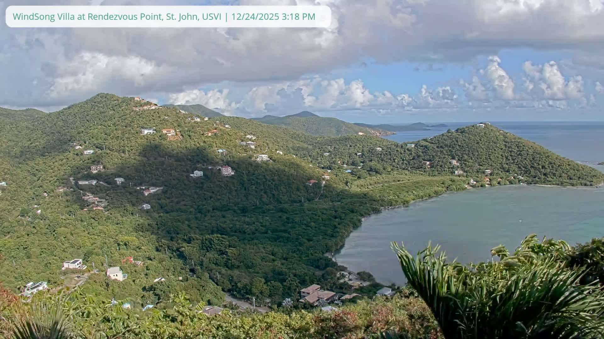 St. John, Fish Bay from Rendezvous and Ditleff Live Cam - Cruz Bay, St. John, United States Virgin Islands, USA