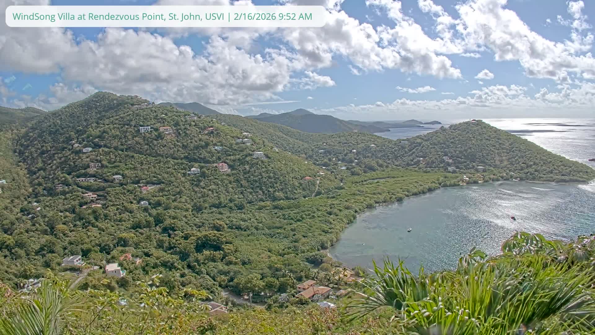 St. John, Fish Bay from Rendezvous and Ditleff Live Cam - Cruz Bay, St. John, United States Virgin Islands, USA