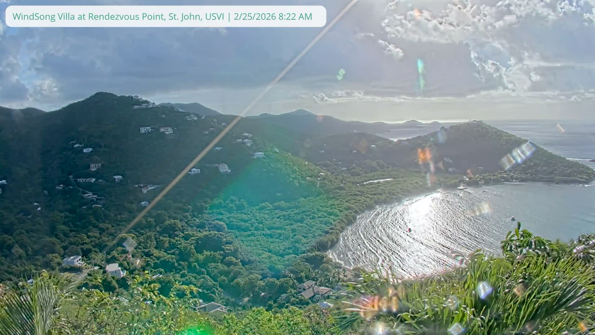 St. John, Fish Bay from Rendezvous and Ditleff Live Cam - Cruz Bay, St. John, United States Virgin Islands, USA