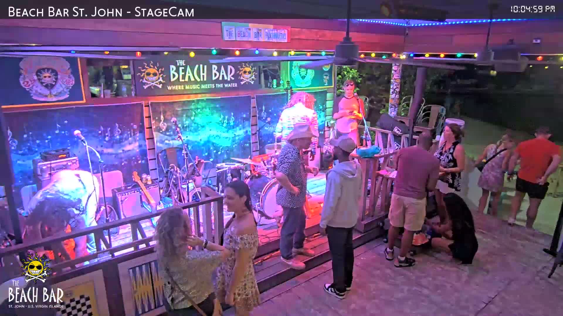 St. John, Cruz Bay The Beach Bar Stage Live Cam - Cruz Bay, St. John, United States Virgin Islands, USA