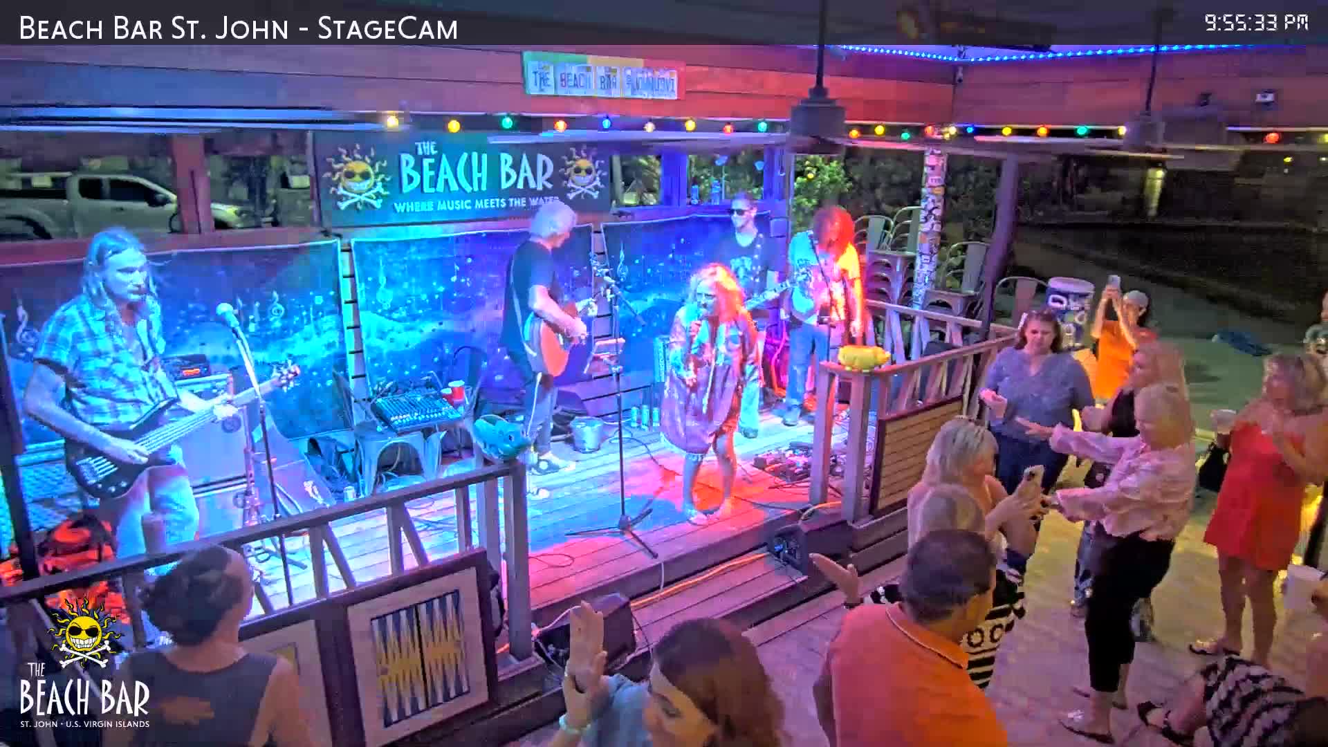 St. John, Cruz Bay The Beach Bar Stage Live Cam - Cruz Bay, St. John, United States Virgin Islands, USA