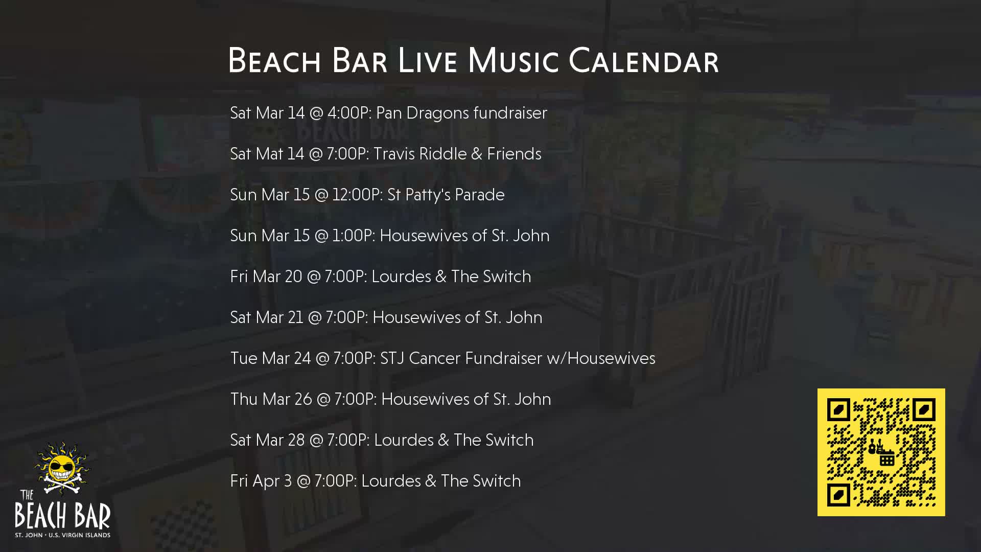 St. John, Cruz Bay The Beach Bar Stage Live Cam - Cruz Bay, St. John, United States Virgin Islands, USA