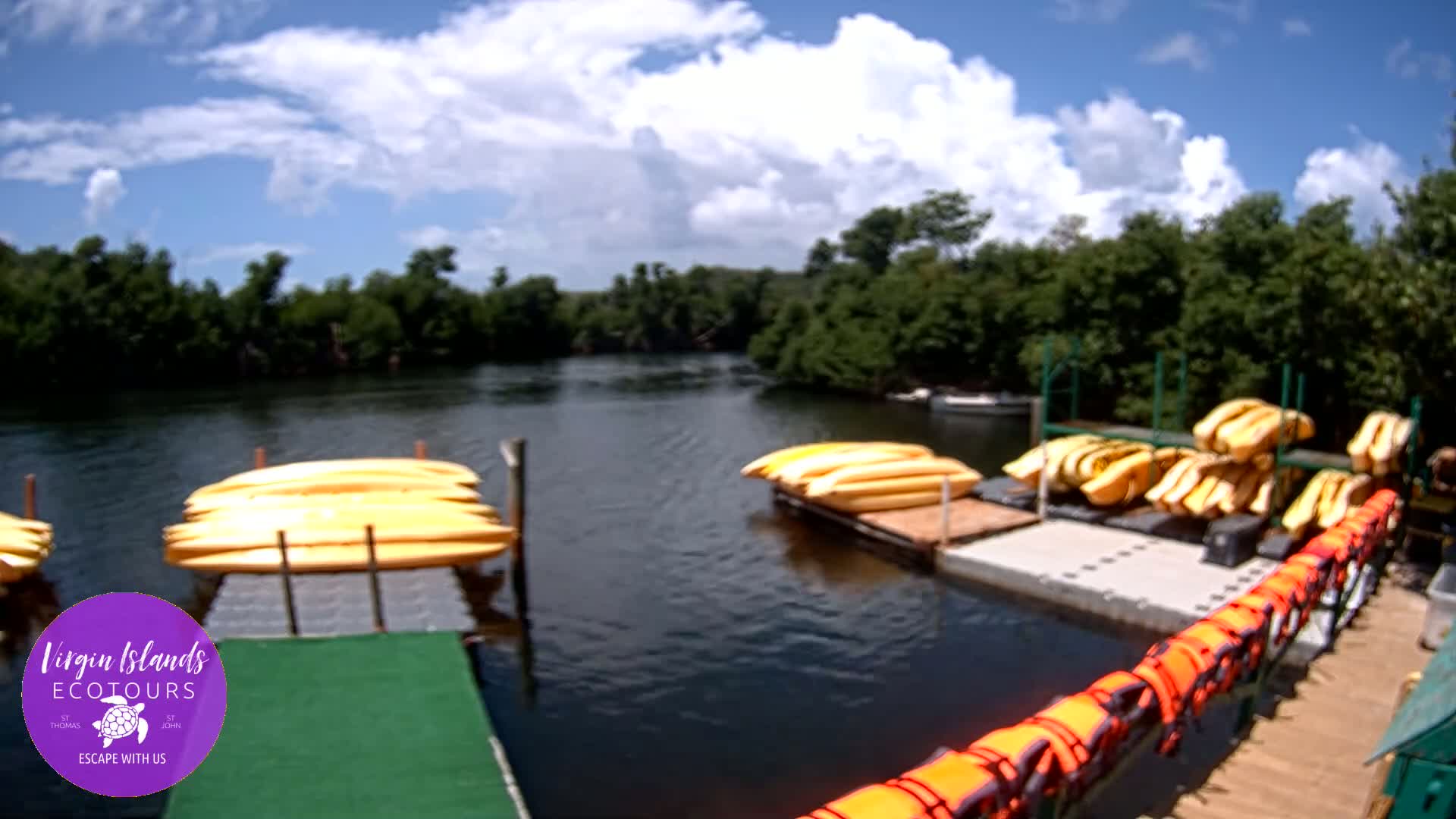 St. Thomas, Bovoni, Mangrove Lagoon Lake Live Cam - Southside, St. Thomas, United States Virgin Islands, USA