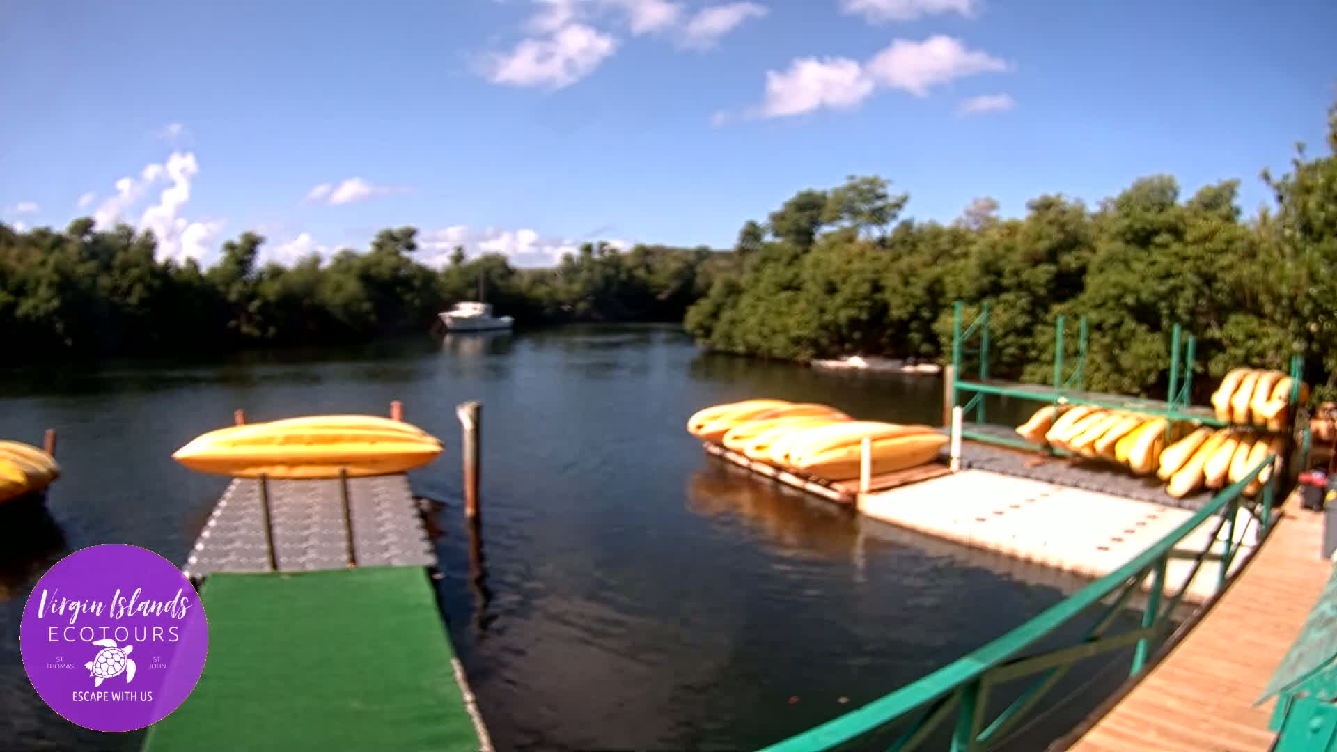 St. Thomas, Bovoni, Mangrove Lagoon Lake Live Cam - Southside, St. Thomas, United States Virgin Islands, USA