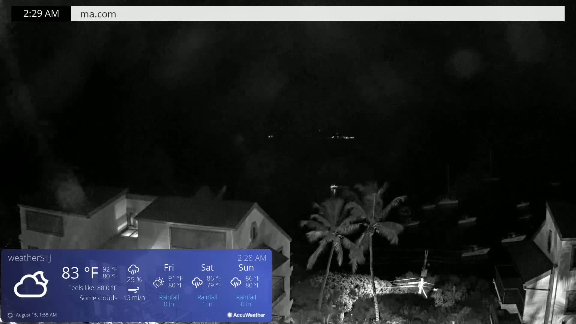 U.S Virgin Island, St John,  Mingo, Grass & Thatch Cay from Cruz Bay  Live Cam - Cruz Bay, St. John, United States Virgin Islands, USA