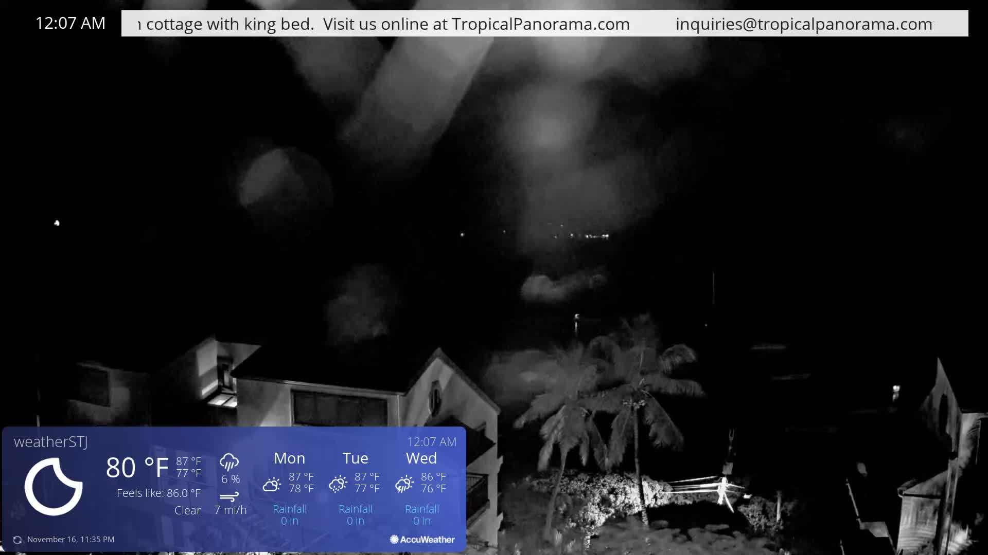 U.S Virgin Island, St John,  Mingo, Grass & Thatch Cay from Cruz Bay  Live Cam - Cruz Bay, St. John, United States Virgin Islands, USA