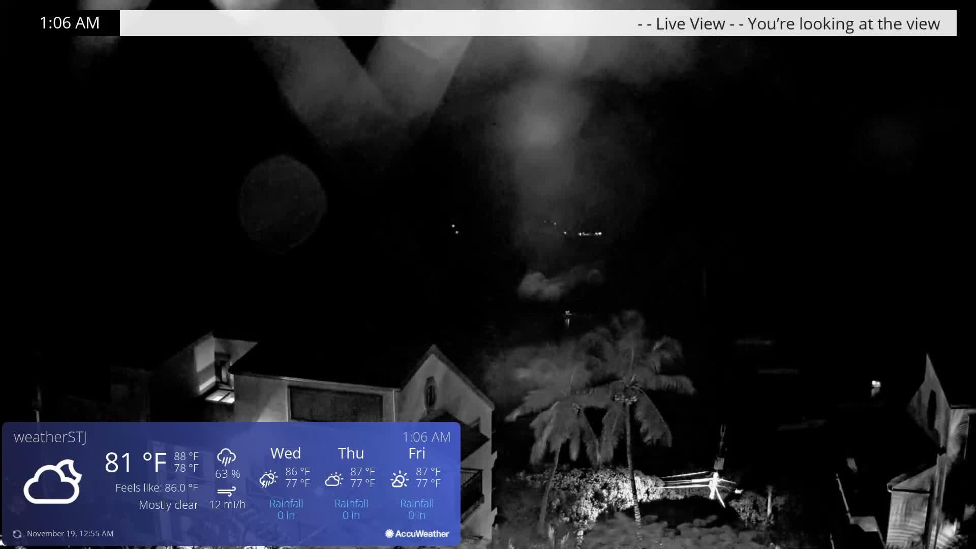 U.S Virgin Island, St John,  Mingo, Grass & Thatch Cay from Cruz Bay  Live Cam - Cruz Bay, St. John, United States Virgin Islands, USA