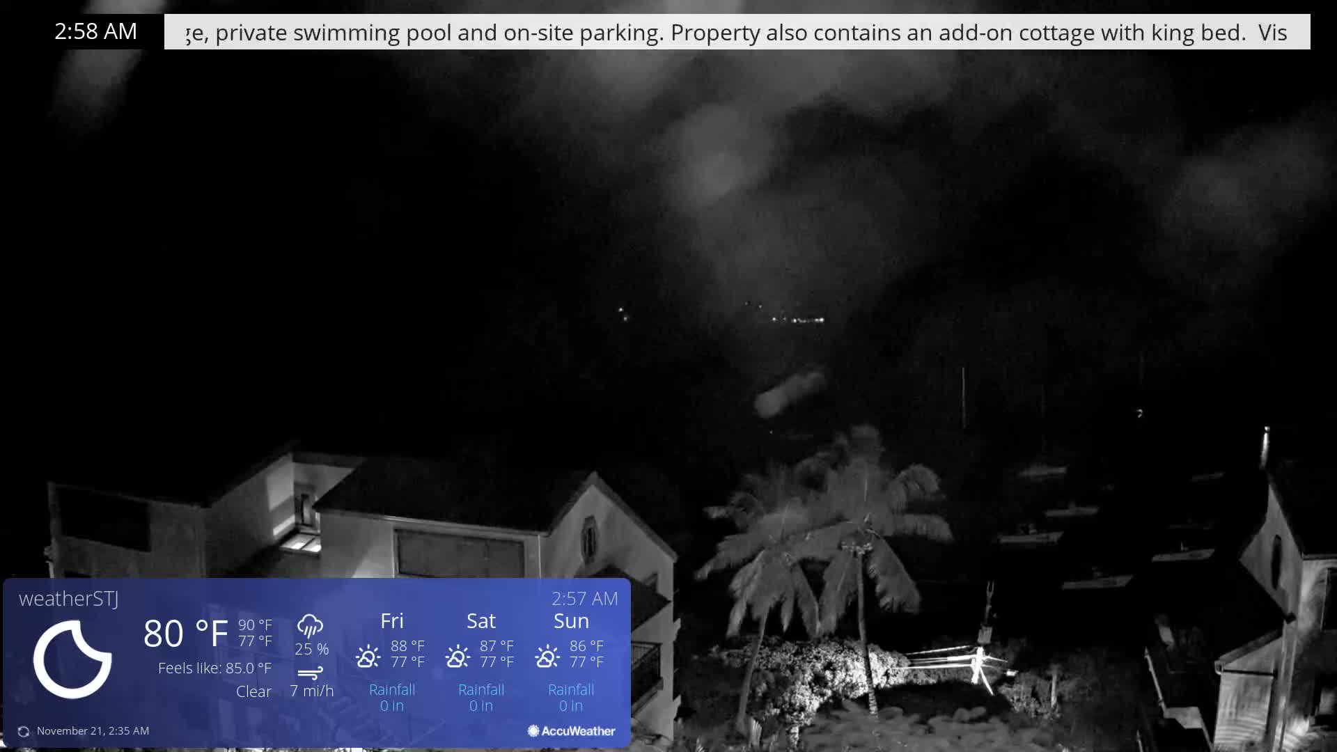 U.S Virgin Island, St John,  Mingo, Grass & Thatch Cay from Cruz Bay  Live Cam - Cruz Bay, St. John, United States Virgin Islands, USA