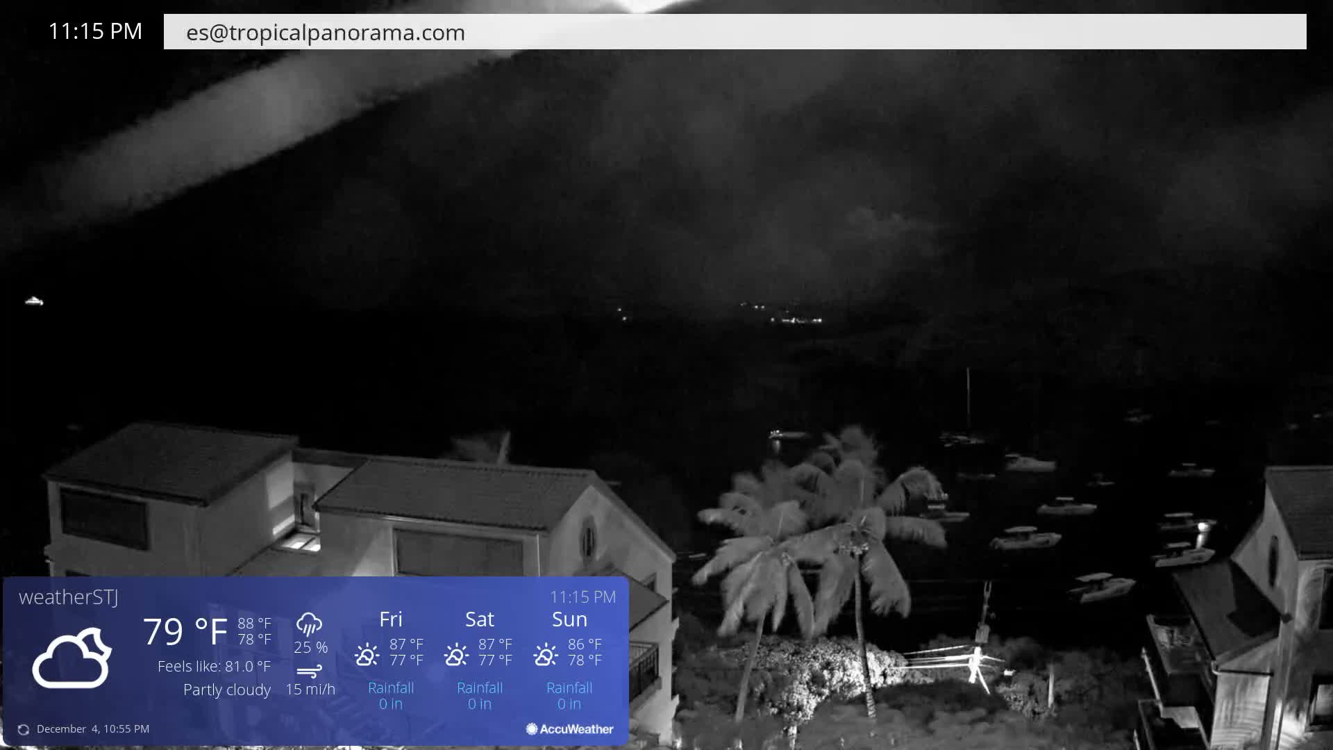 U.S Virgin Island, St John,  Mingo, Grass & Thatch Cay from Cruz Bay  Live Cam - Cruz Bay, St. John, United States Virgin Islands, USA