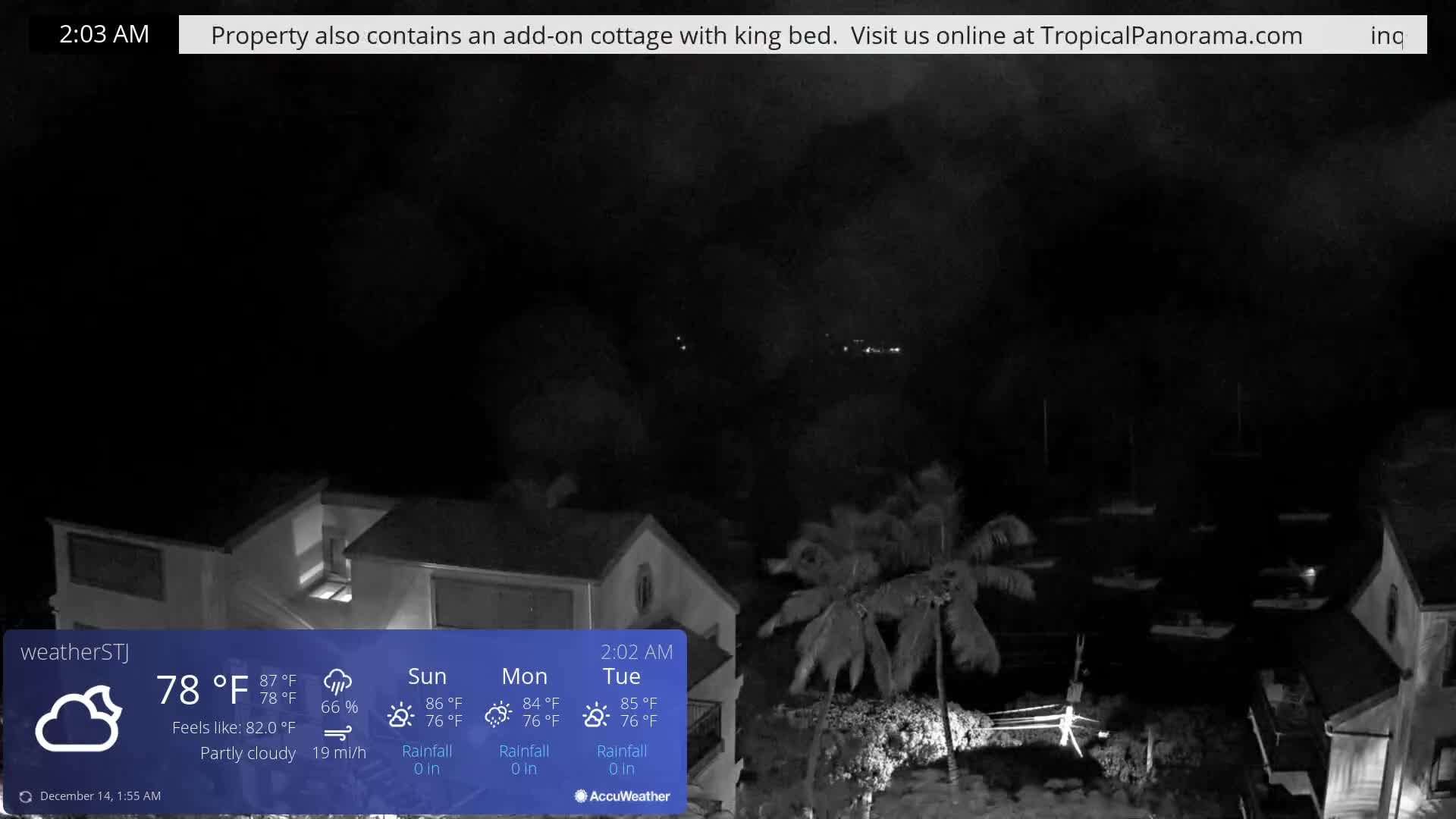 U.S Virgin Island, St John,  Mingo, Grass & Thatch Cay from Cruz Bay  Live Cam - Cruz Bay, St. John, United States Virgin Islands, USA