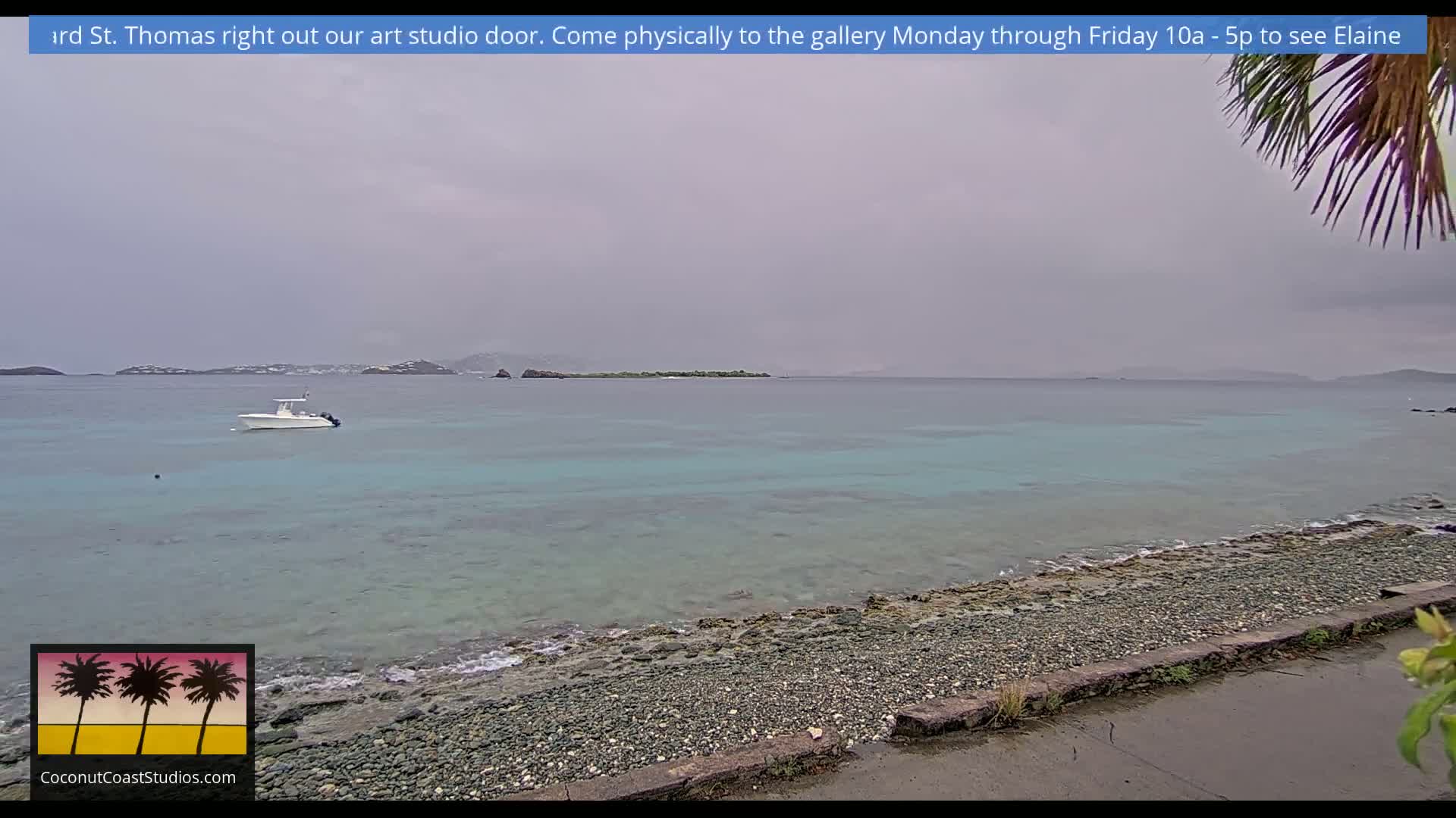 St. John, Frank Bay, Steven Cay & St. Thomas  View  Live Cam - Cruz Bay, St. John, United States Virgin Islands, USA