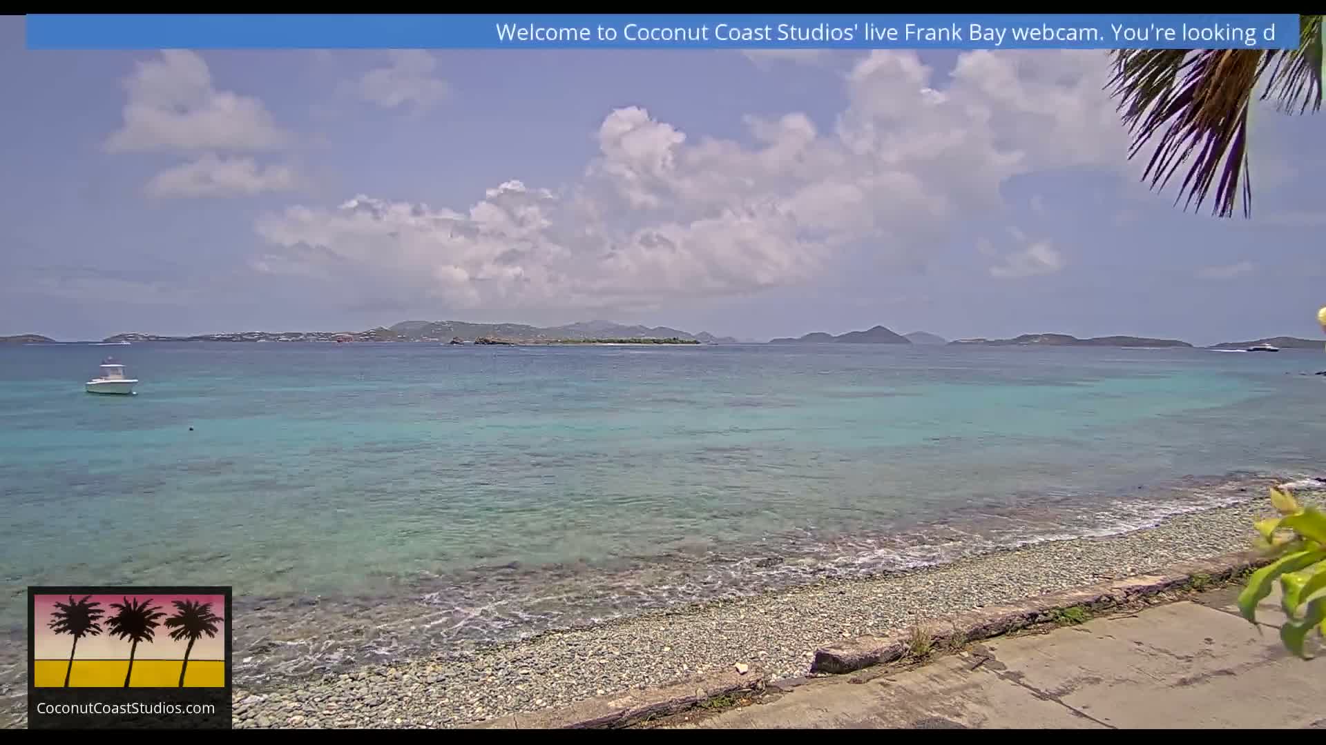 St. John, Frank Bay, Steven Cay & St. Thomas  View  Live Cam - Cruz Bay, St. John, United States Virgin Islands, USA