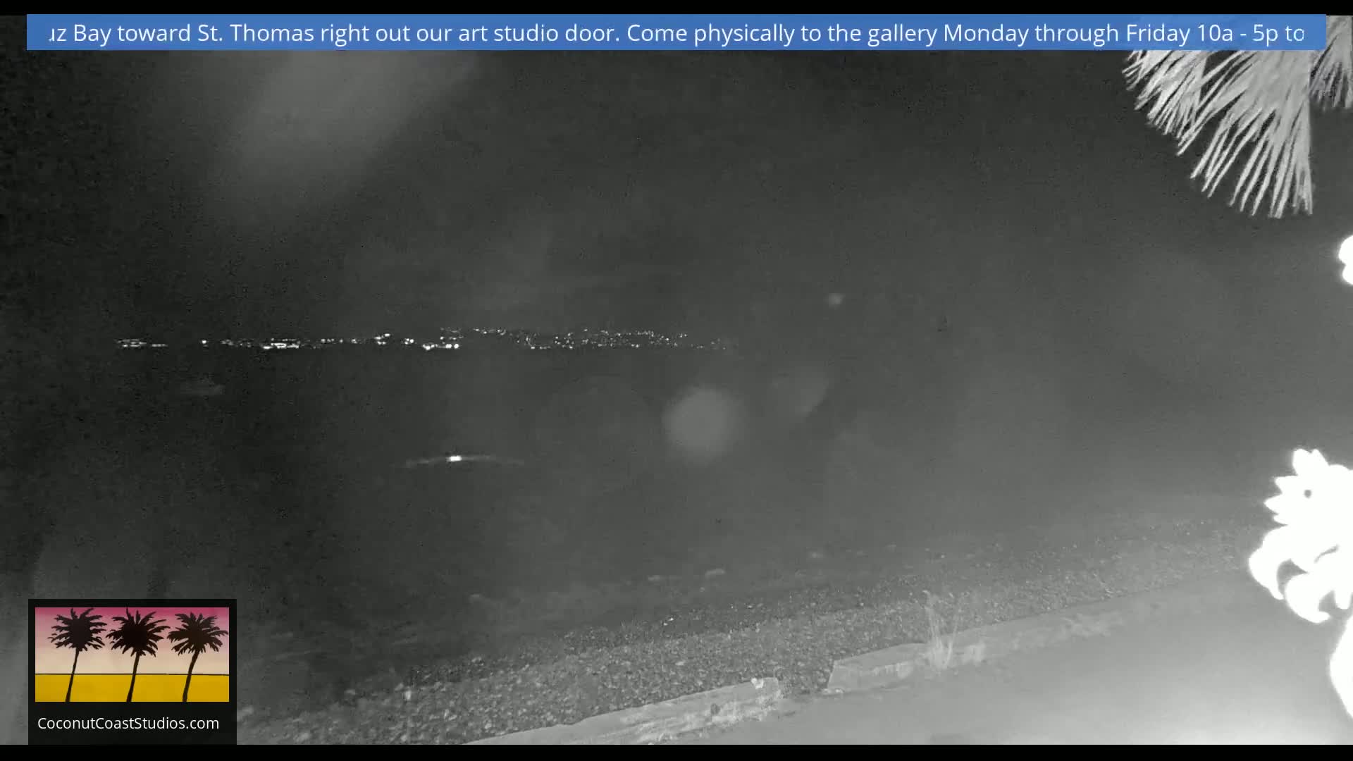 St. John, Frank Bay, Steven Cay & St. Thomas  View  Live Cam - Cruz Bay, St. John, United States Virgin Islands, USA