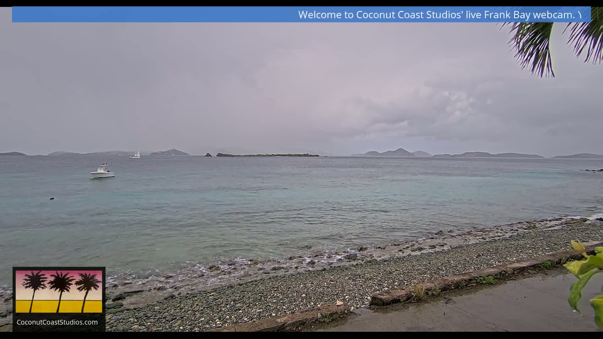 St. John, Frank Bay, Steven Cay & St. Thomas  View  Live Cam - Cruz Bay, St. John, United States Virgin Islands, USA