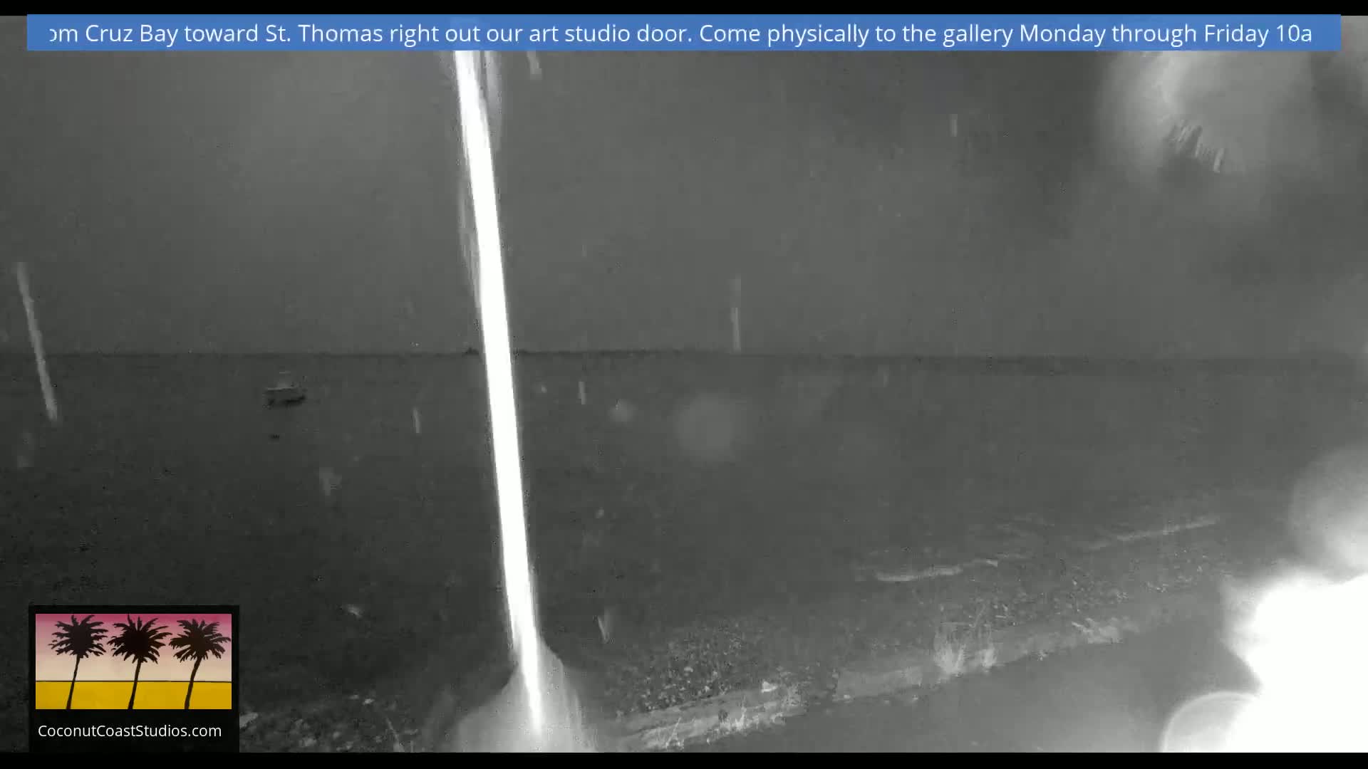 St. John, Frank Bay, Steven Cay & St. Thomas  View  Live Cam - Cruz Bay, St. John, United States Virgin Islands, USA