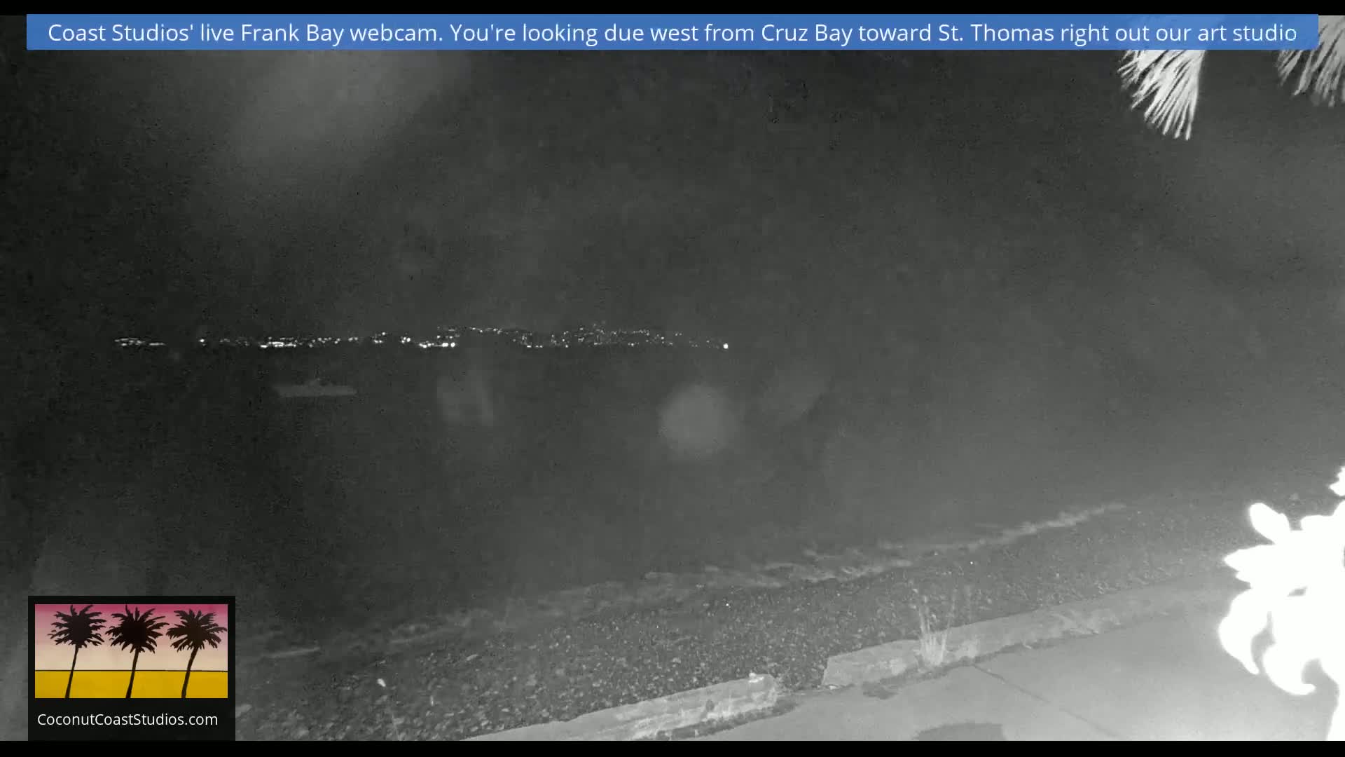 St. John, Frank Bay, Steven Cay & St. Thomas  View  Live Cam - Cruz Bay, St. John, United States Virgin Islands, USA