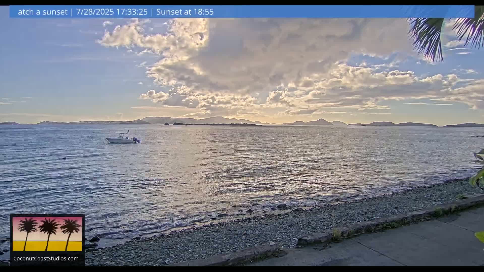 St. John, Frank Bay, Steven Cay & St. Thomas  View  Live Cam - Cruz Bay, St. John, United States Virgin Islands, USA