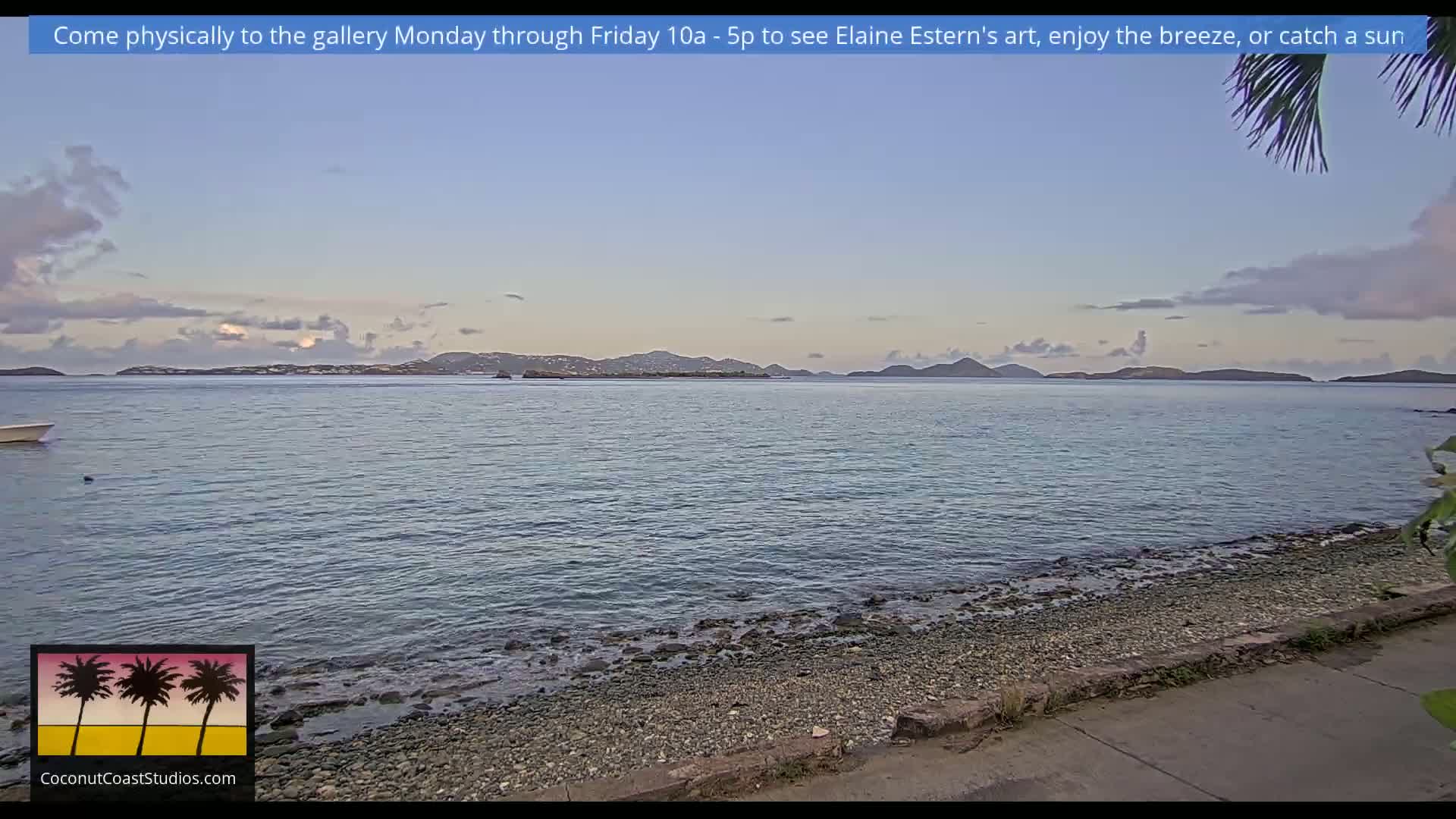 St. John, Frank Bay, Steven Cay & St. Thomas  View  Live Cam - Cruz Bay, St. John, United States Virgin Islands, USA
