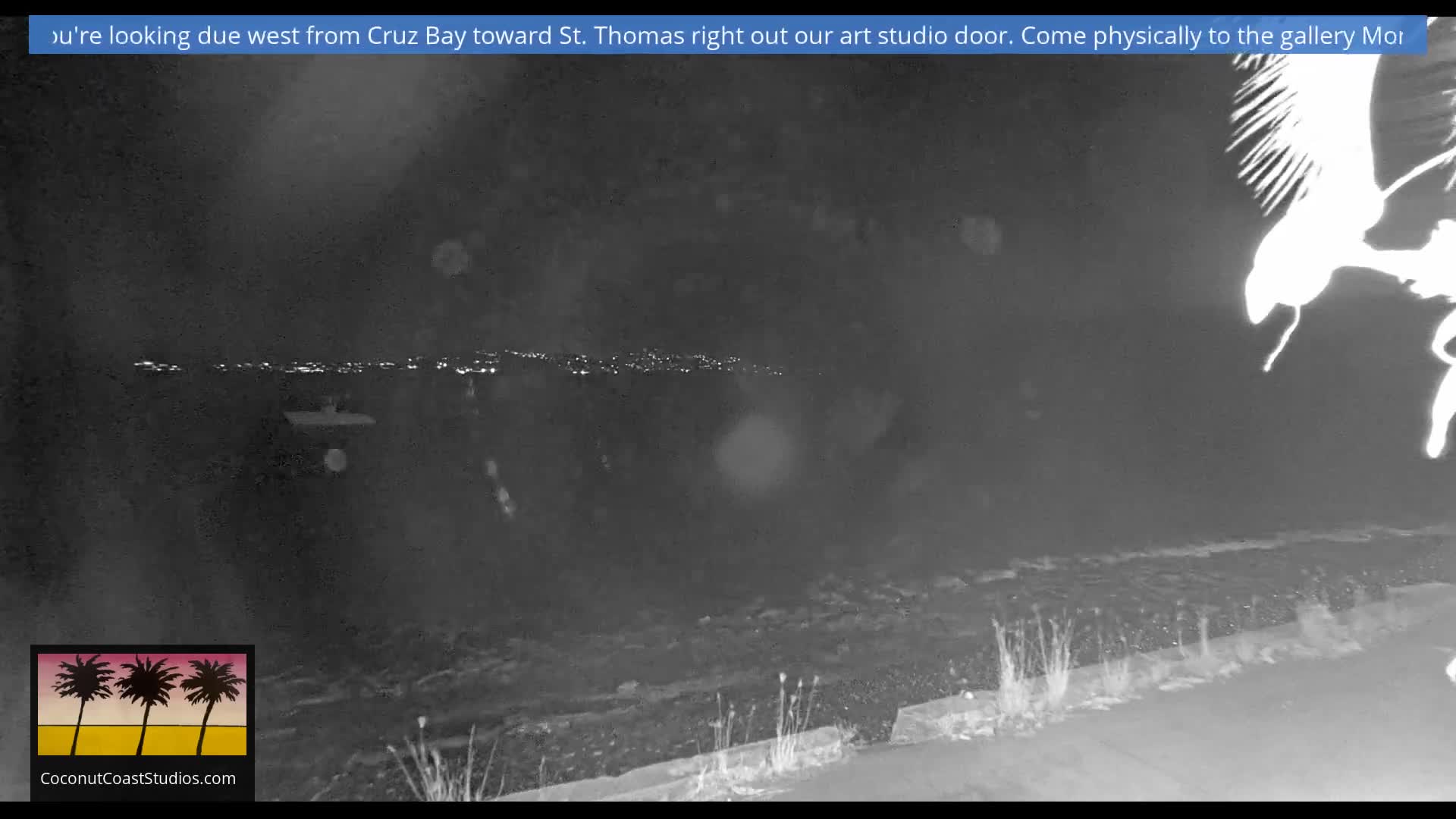 St. John, Frank Bay, Steven Cay & St. Thomas  View  Live Cam - Cruz Bay, St. John, United States Virgin Islands, USA