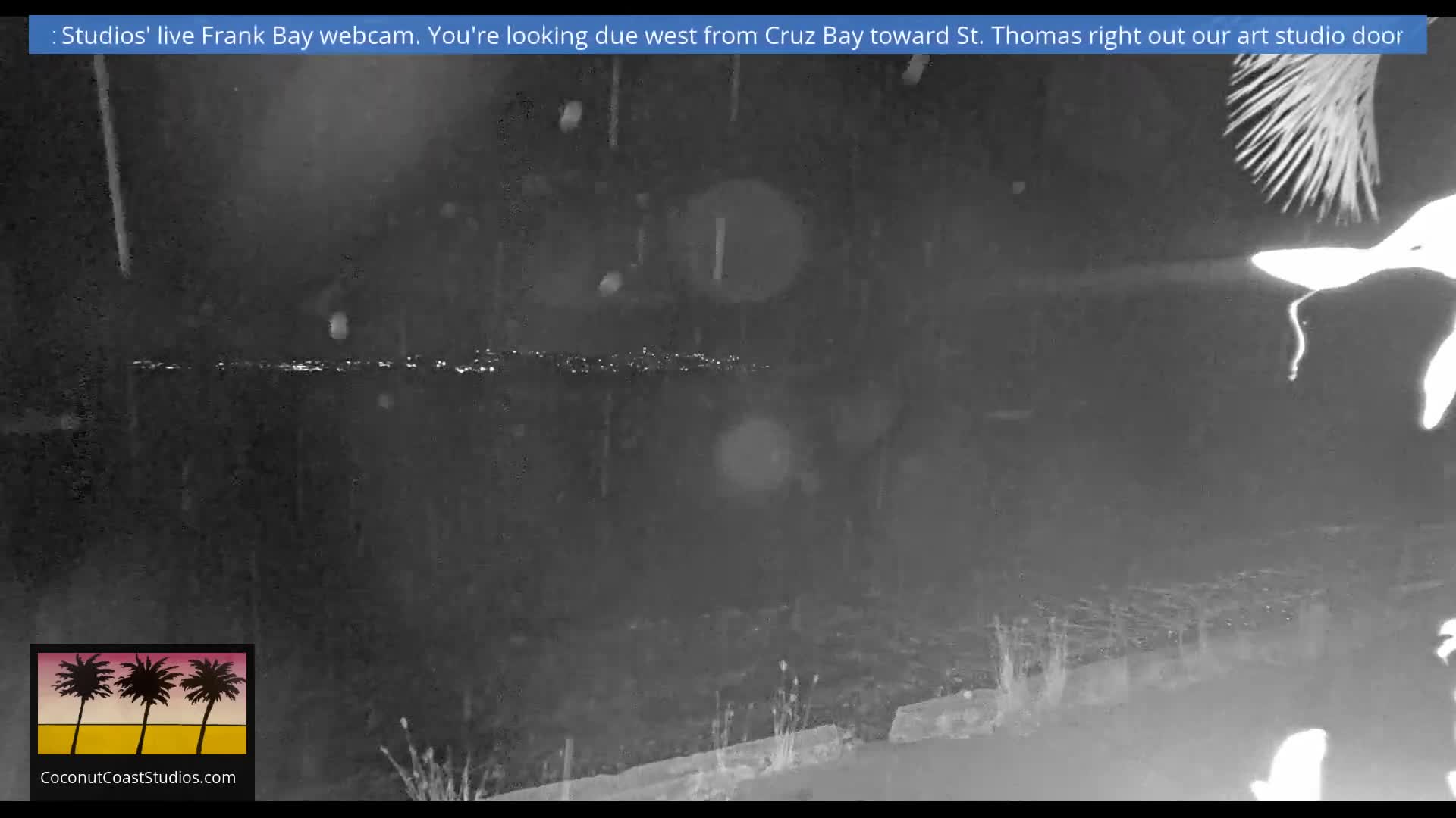 St. John, Frank Bay, Steven Cay & St. Thomas  View  Live Cam - Cruz Bay, St. John, United States Virgin Islands, USA