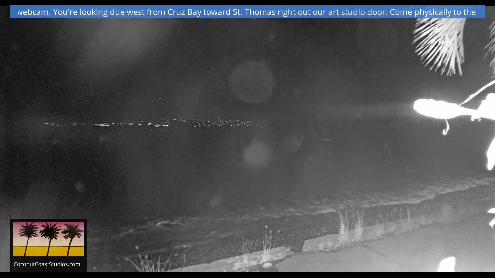 St. John, Frank Bay, Steven Cay & St. Thomas  View  Live Cam - Cruz Bay, St. John, United States Virgin Islands, USA