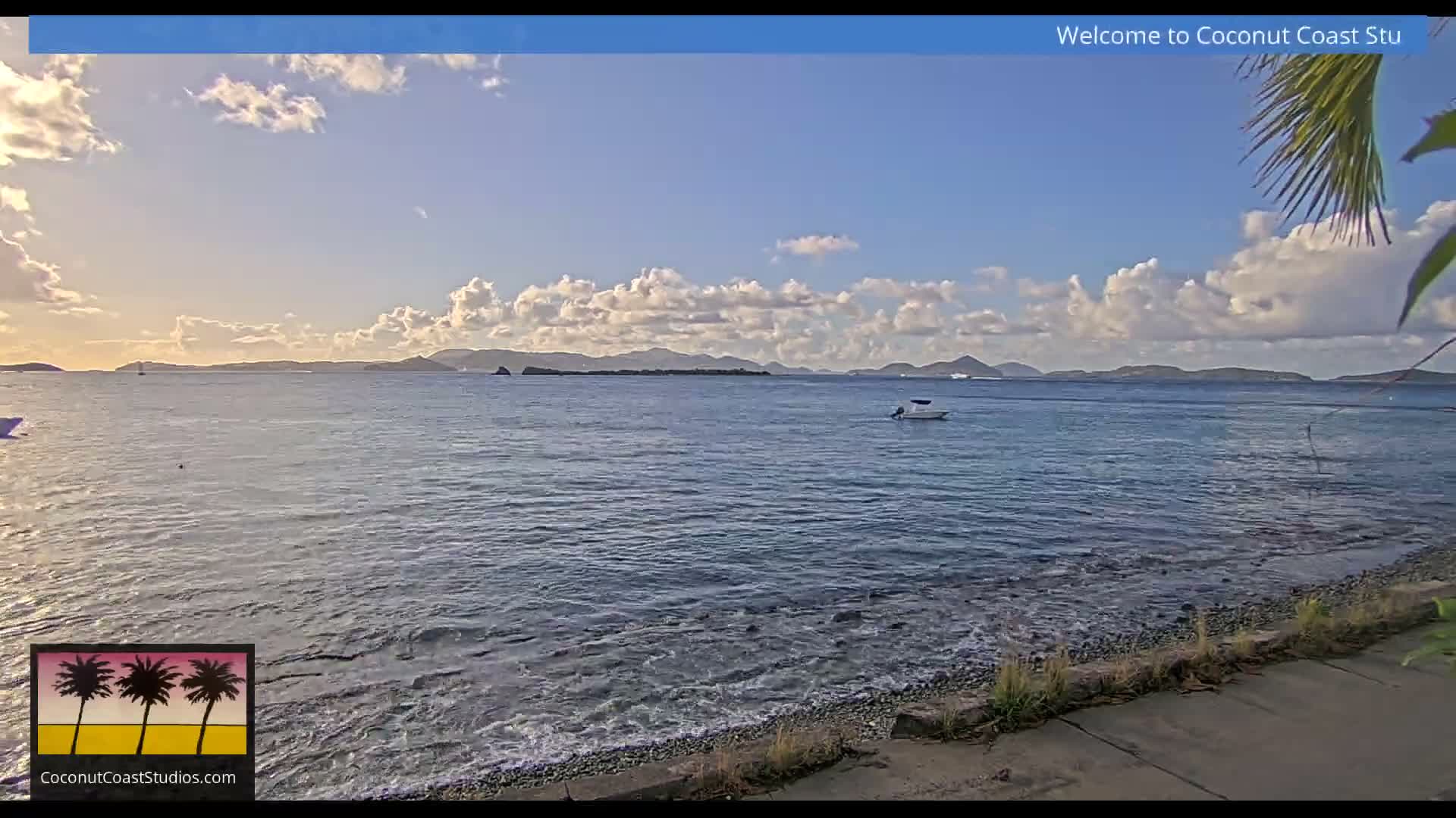 St. John, Frank Bay, Steven Cay & St. Thomas  View  Live Cam - Cruz Bay, St. John, United States Virgin Islands, USA