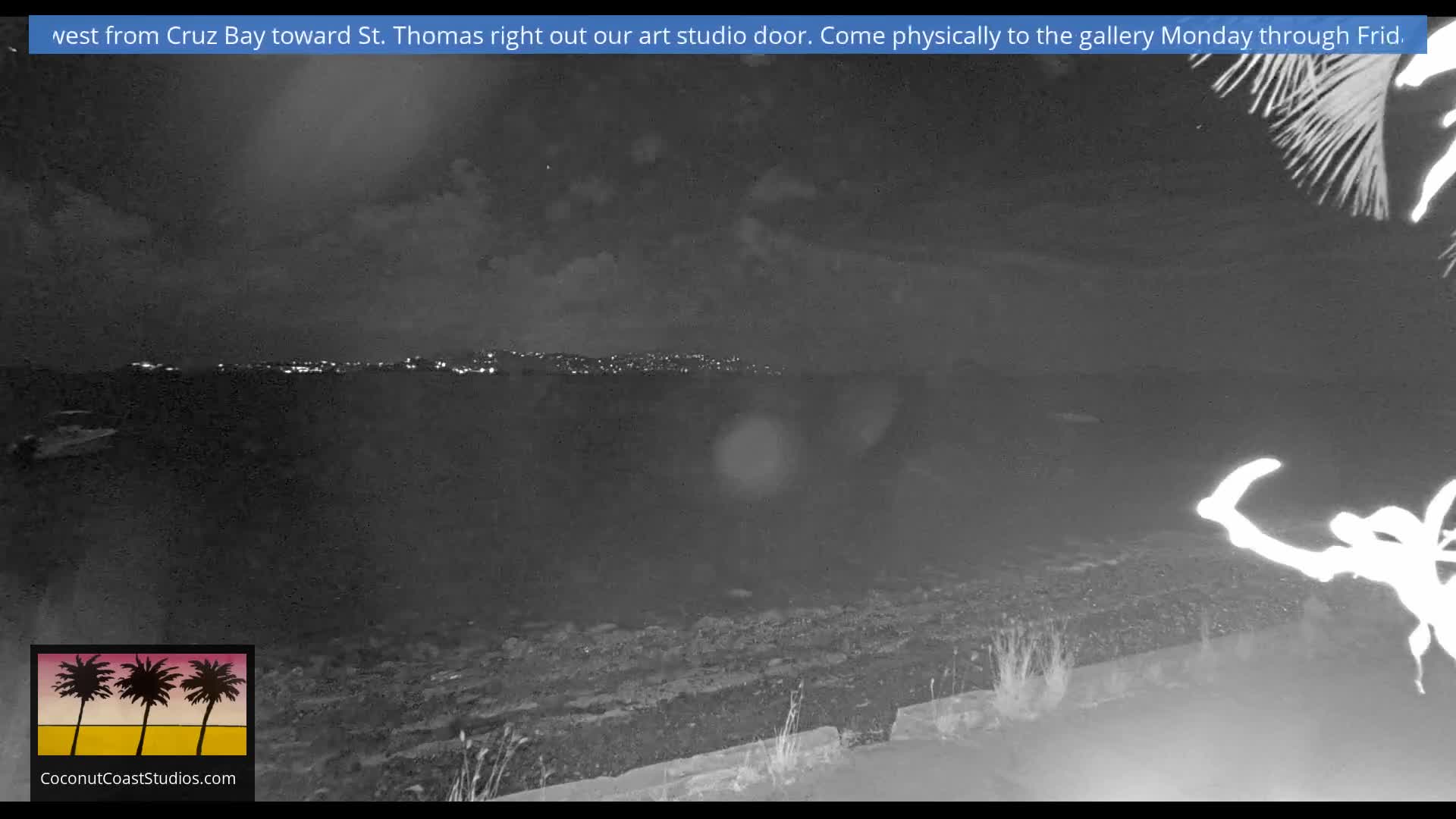 St. John, Frank Bay, Steven Cay & St. Thomas  View  Live Cam - Cruz Bay, St. John, United States Virgin Islands, USA