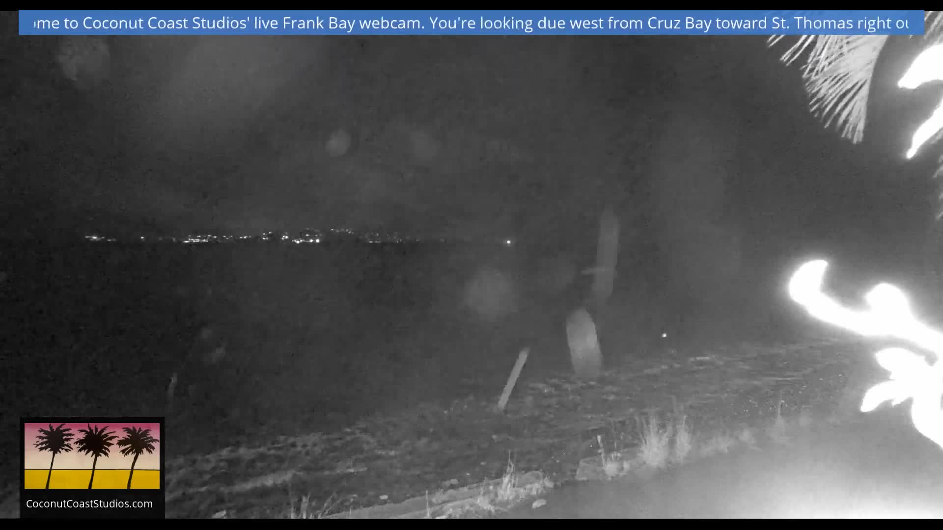 St. John, Frank Bay, Steven Cay & St. Thomas  View  Live Cam - Cruz Bay, St. John, United States Virgin Islands, USA