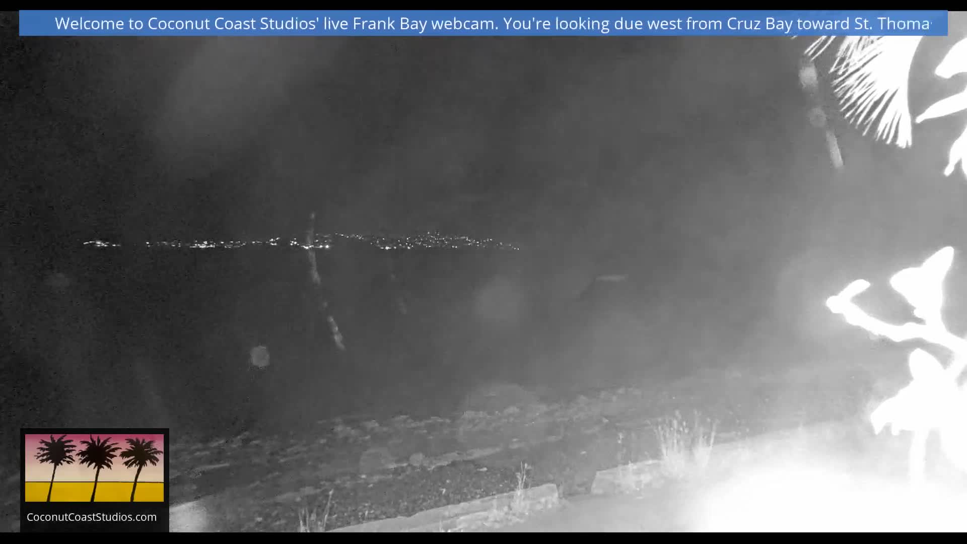 St. John, Frank Bay, Steven Cay & St. Thomas  View  Live Cam - Cruz Bay, St. John, United States Virgin Islands, USA