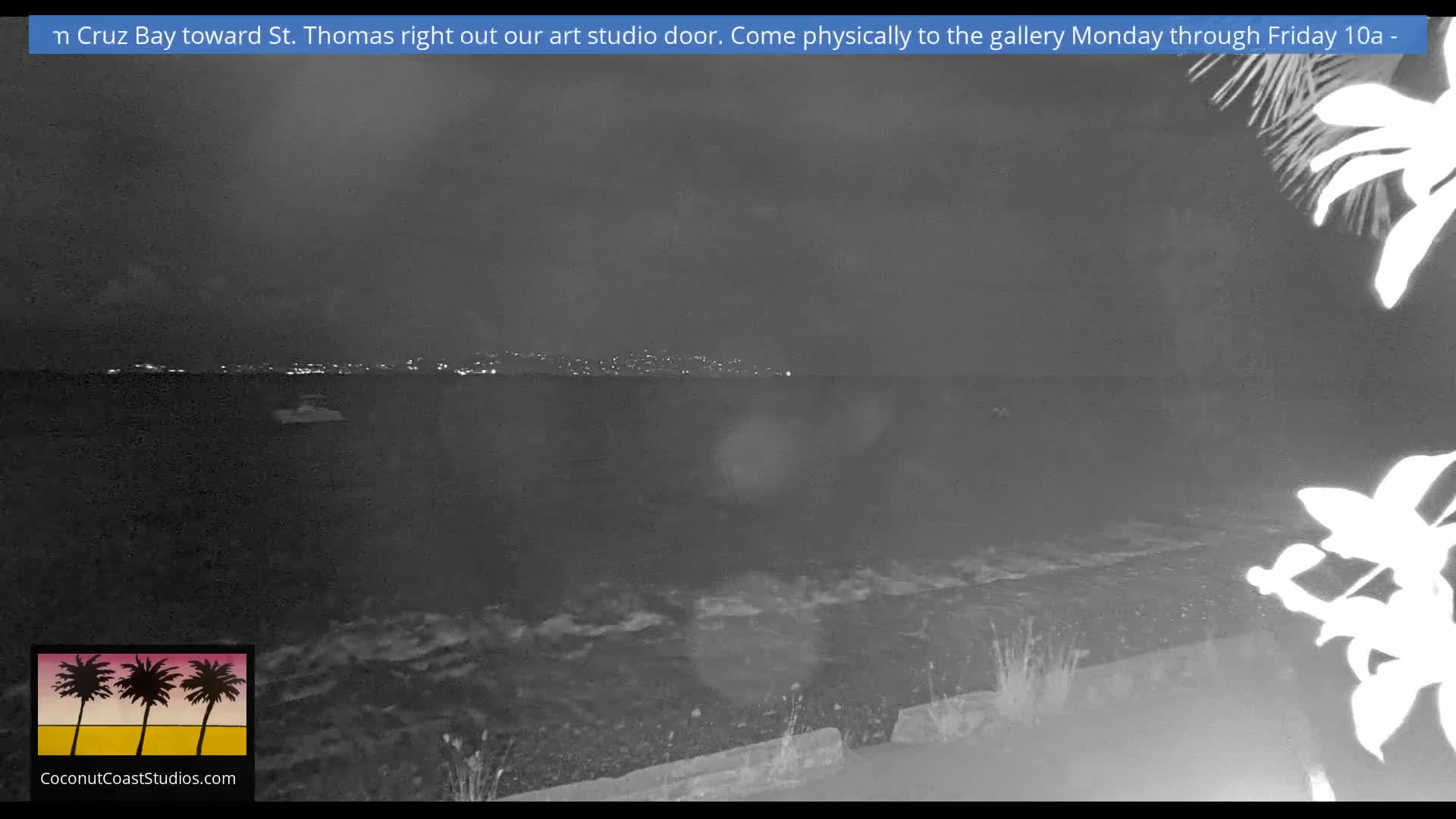 St. John, Frank Bay, Steven Cay & St. Thomas  View  Live Cam - Cruz Bay, St. John, United States Virgin Islands, USA