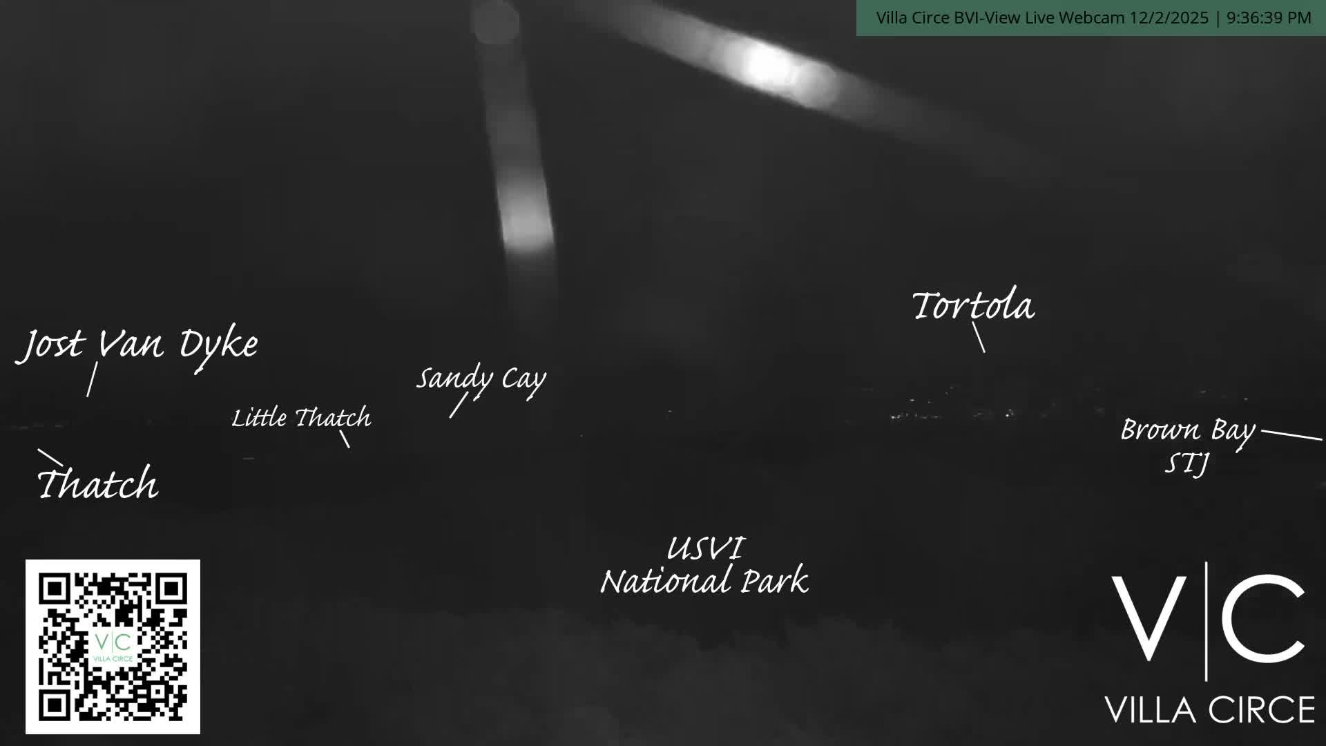 British Virgin Islands & U.S Virgin Islands National Park View from Coral Bay Hills Live Cam - Coral Bay, St. John,United States Virgin Islands, USA