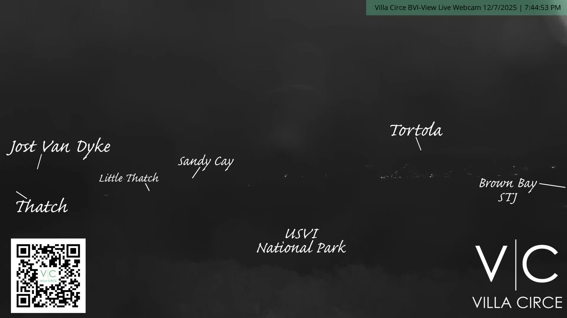British Virgin Islands & U.S Virgin Islands National Park View from Coral Bay Hills Live Cam - Coral Bay, St. John,United States Virgin Islands, USA