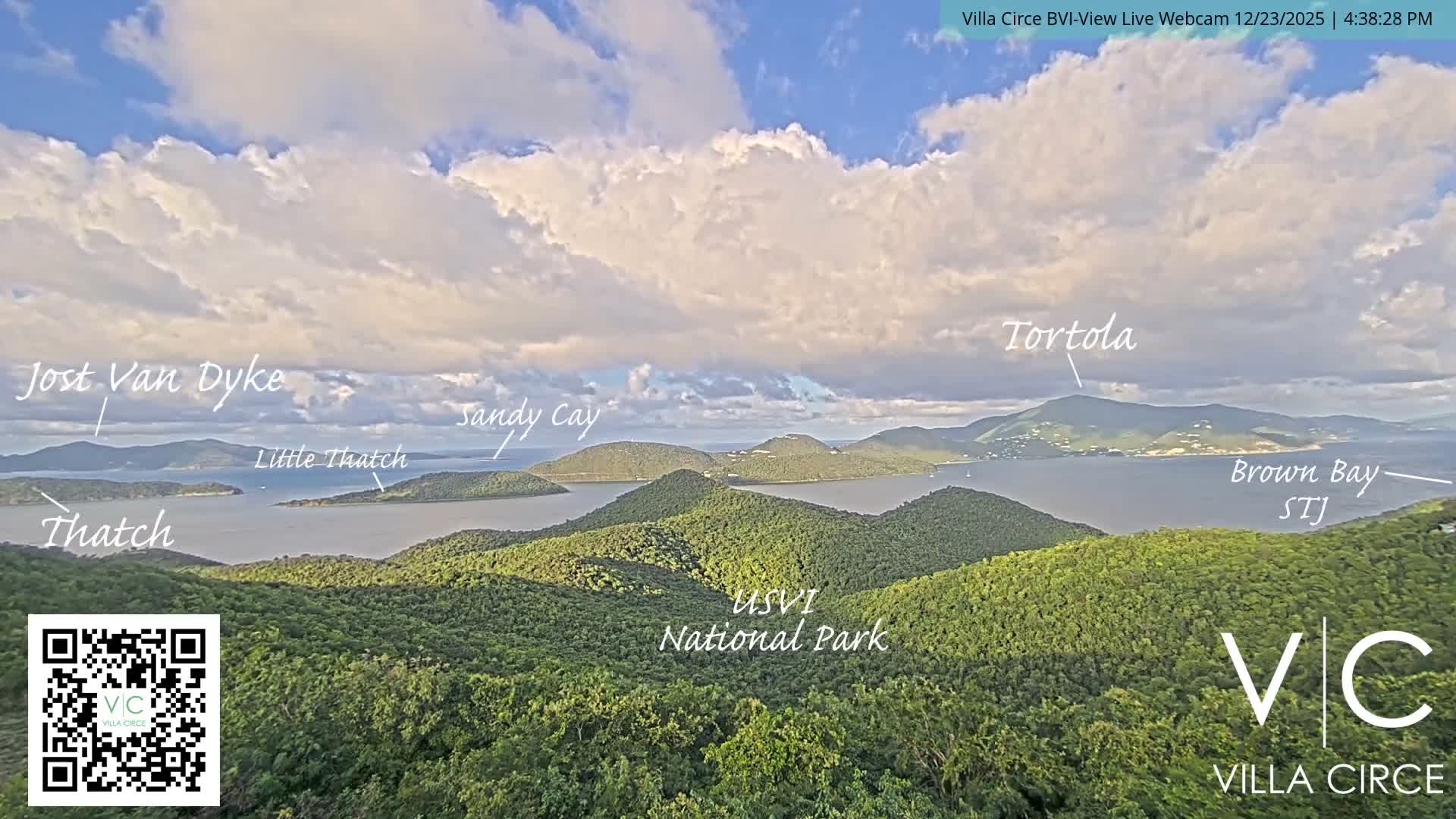 British Virgin Islands & U.S Virgin Islands National Park View from Coral Bay Hills Live Cam - Coral Bay, St. John,United States Virgin Islands, USA
