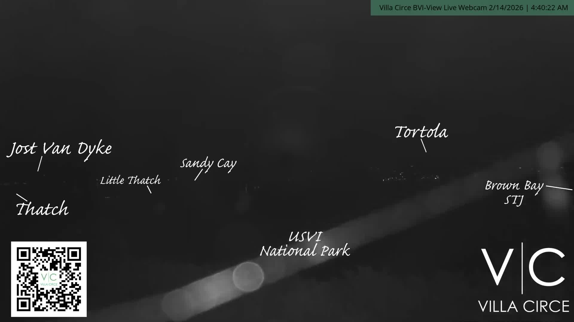 British Virgin Islands & U.S Virgin Islands National Park View from Coral Bay Hills Live Cam - Coral Bay, St. John,United States Virgin Islands, USA