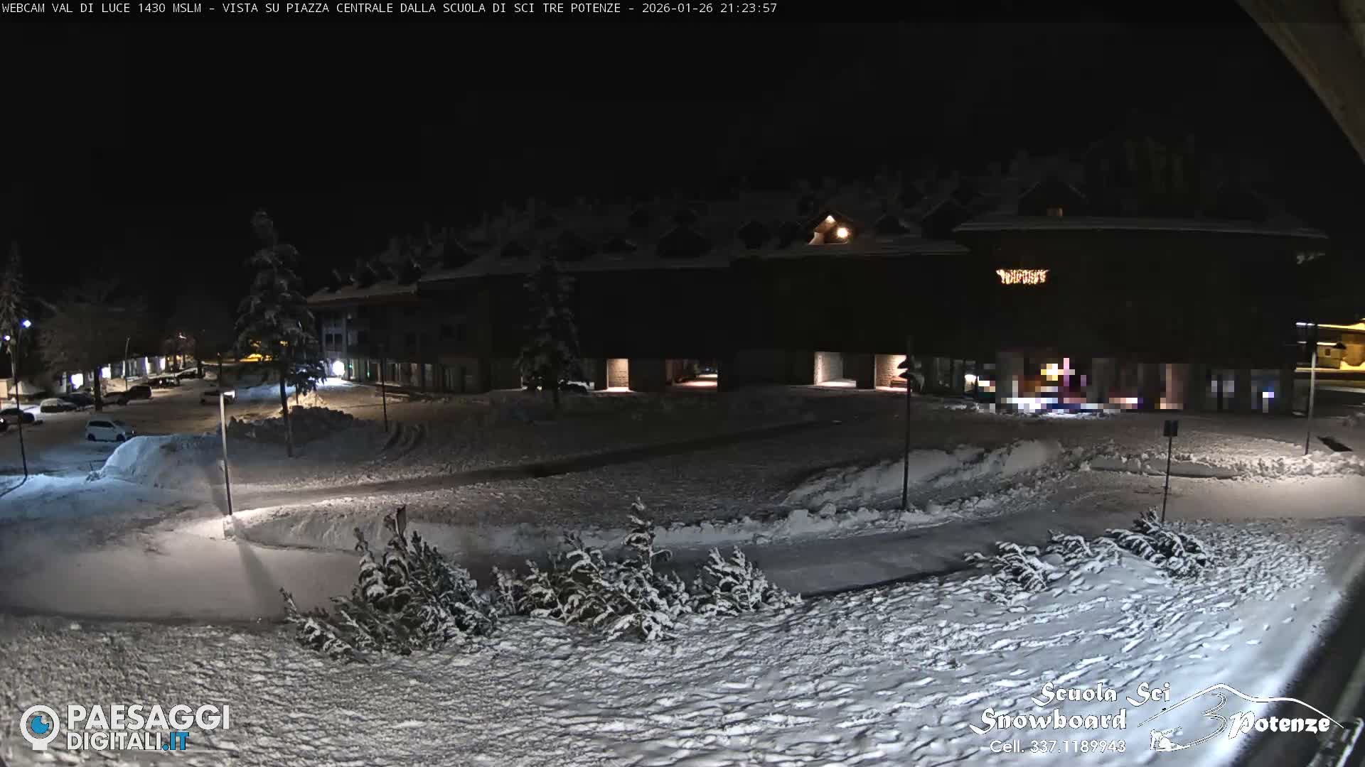 Abetone Val di Luce  Main Square Live Cam - Pistoia, Tuscany, Italy