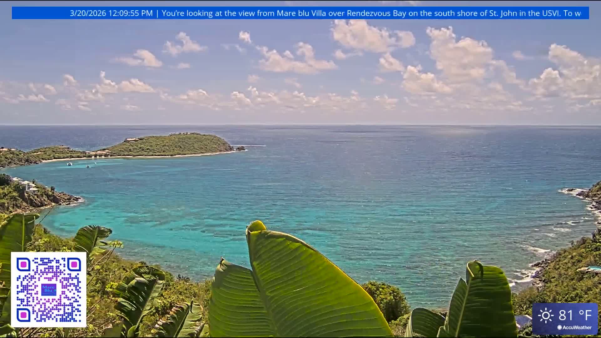 St. John, Rendezvous Bay Live Cam - Cruz Bay, St. John, United States Virgin Islands, USA
